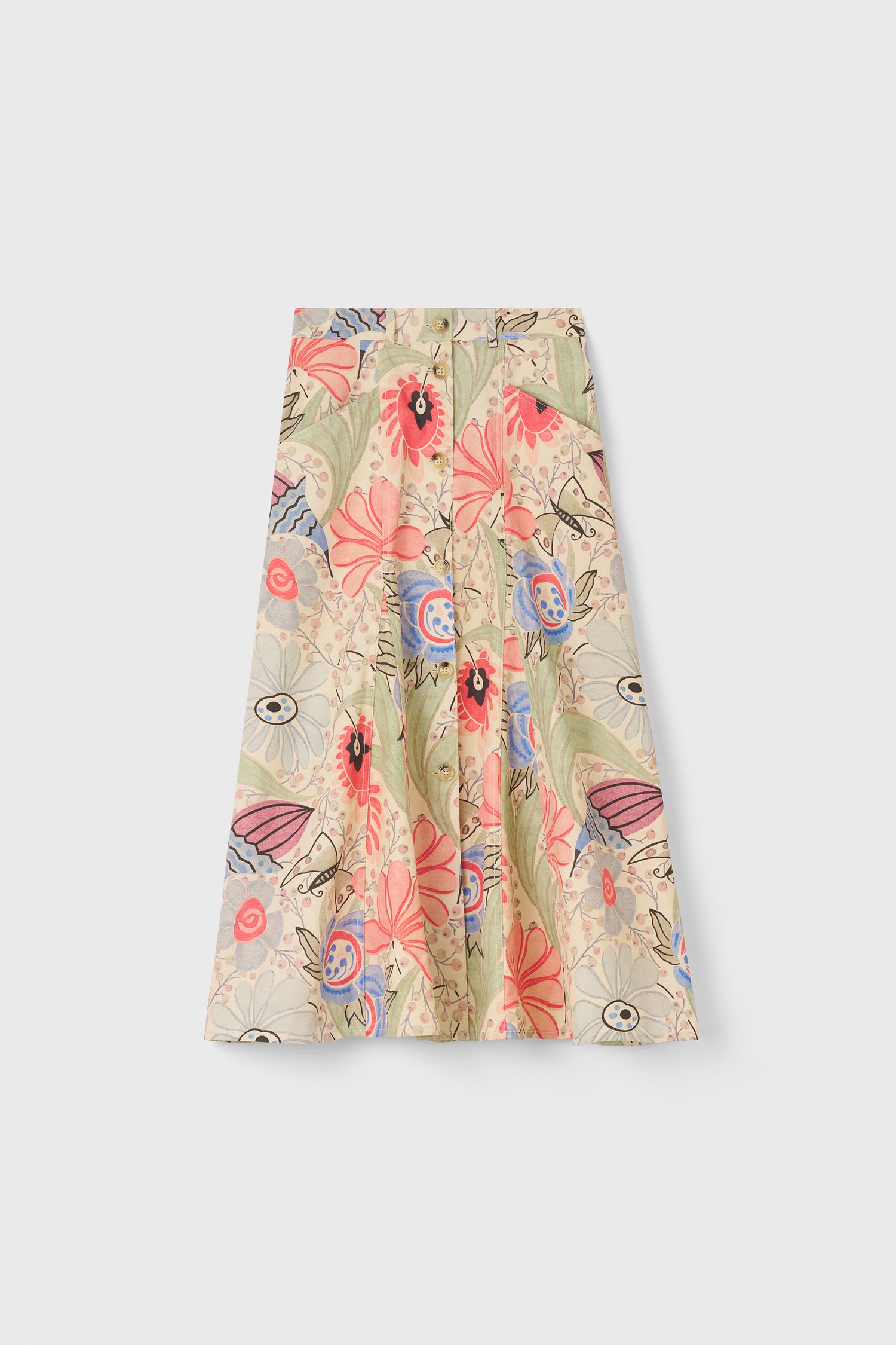 The London mid-calf skirt in print