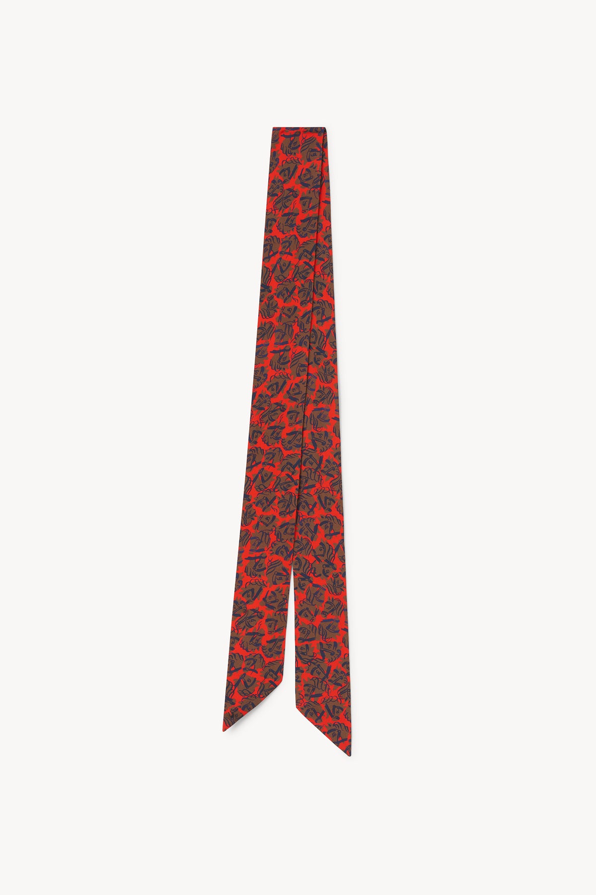 The Luna shiny scarf in Horses print