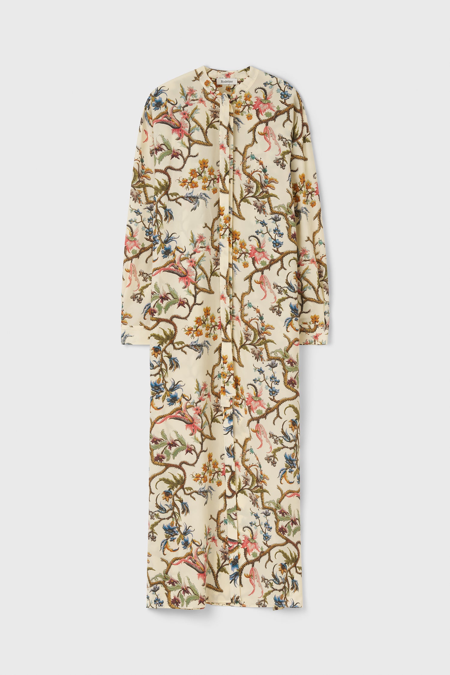 The Martini light silk shirt dress in Trailing