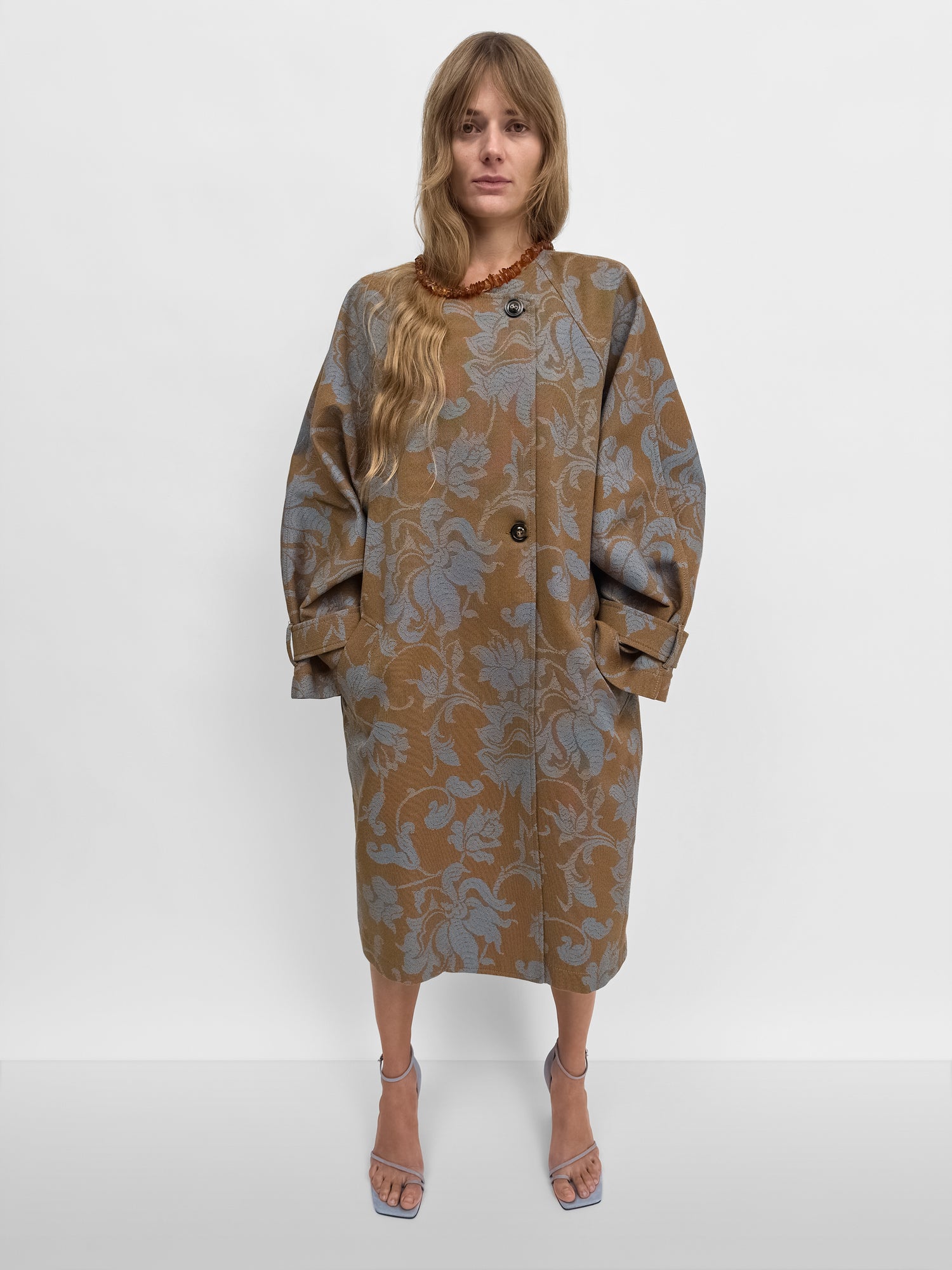 The Melbourne jacquard cocoon coat