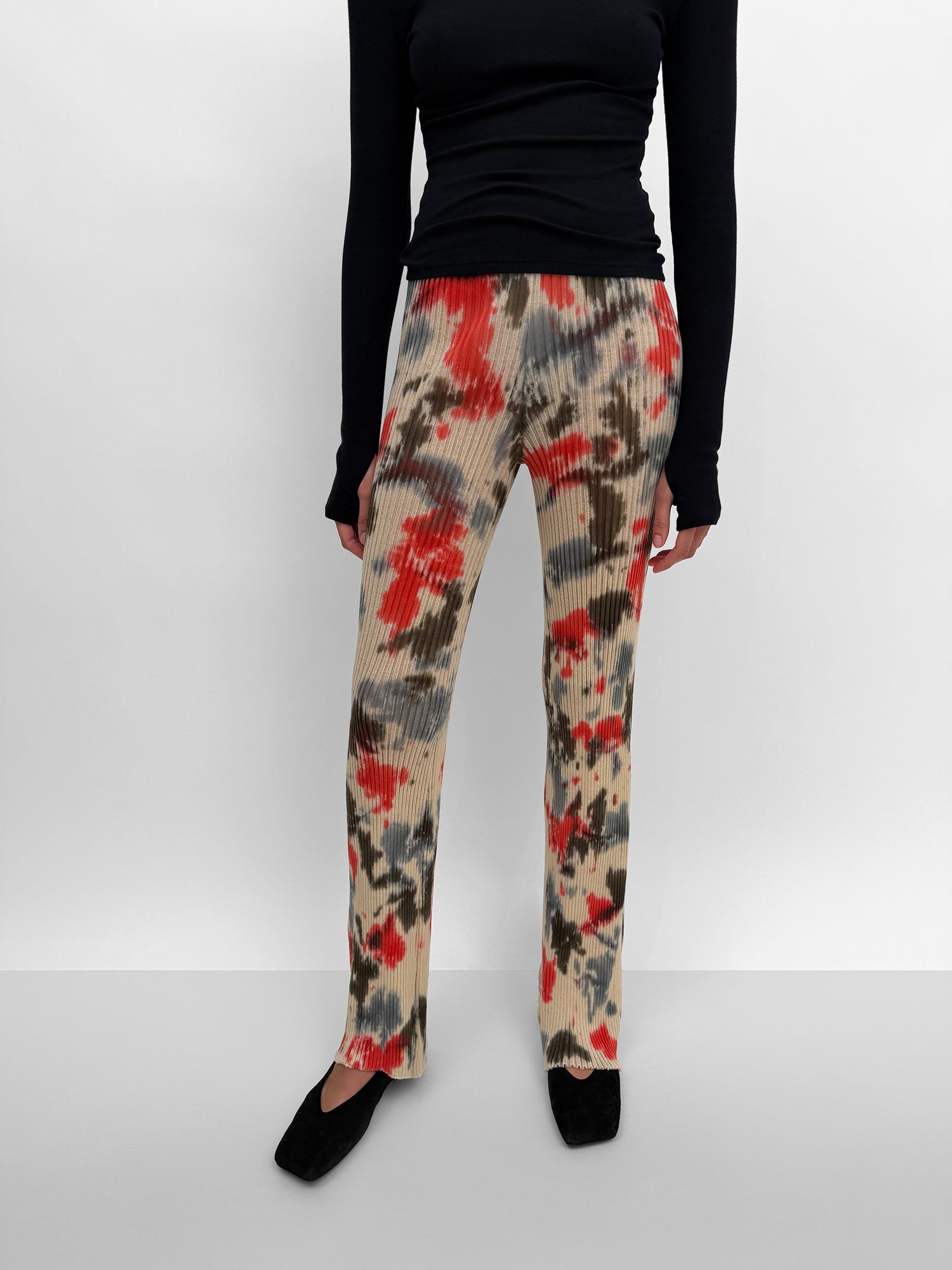 The Monica ribbed knit tie dye pant