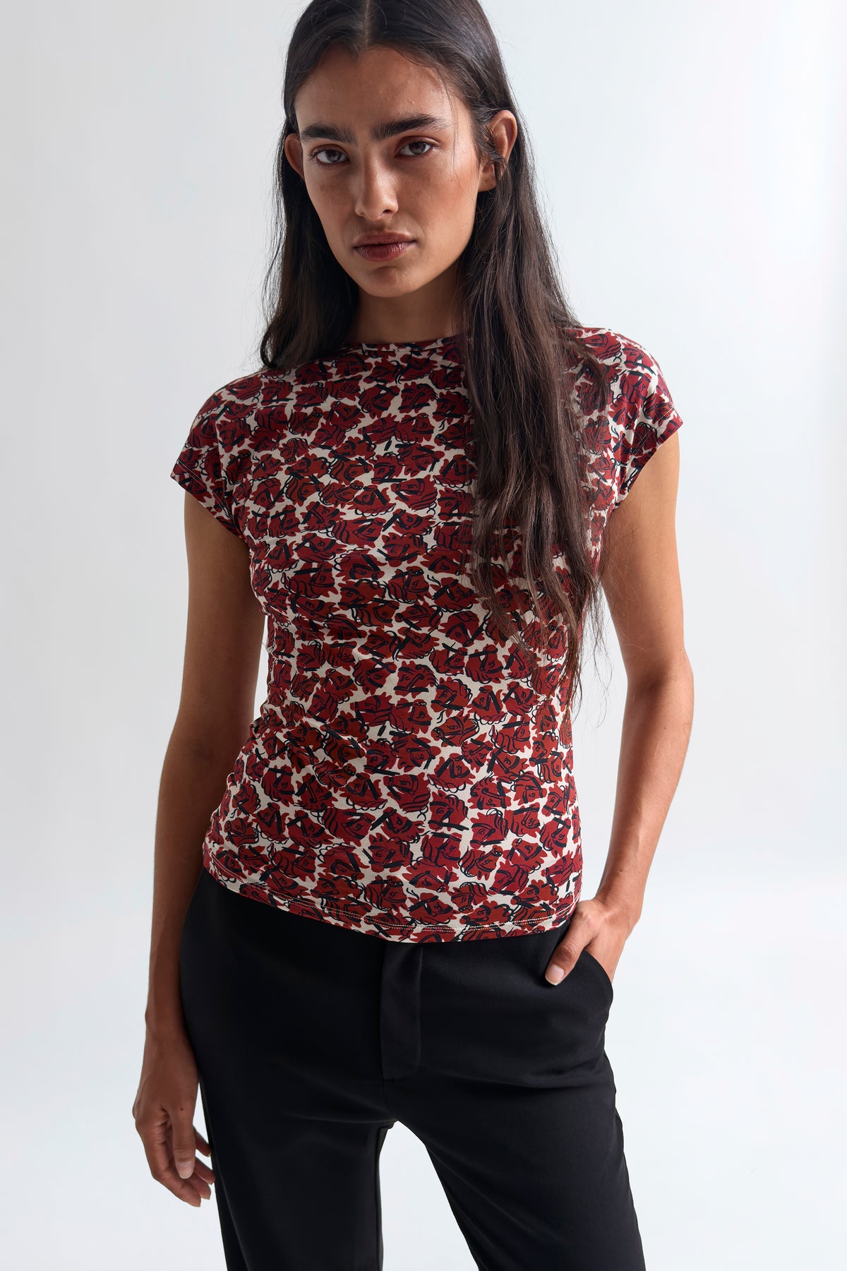The Otta cap sleeve jersey top