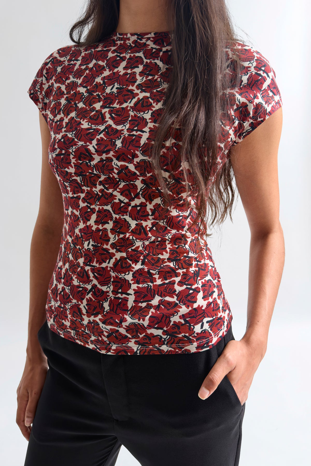 The Otta cap sleeve jersey top