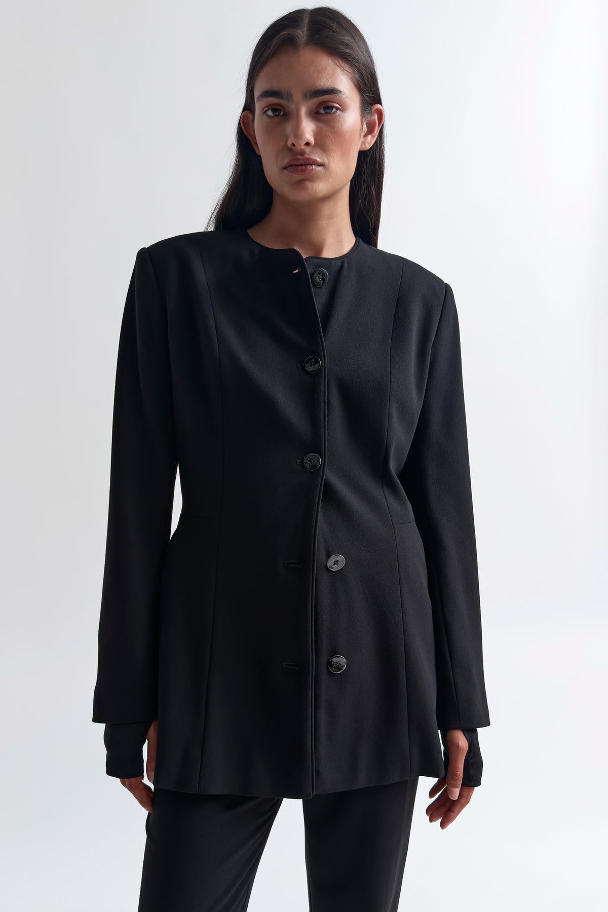 The Ouri cinched soft blazer jacket