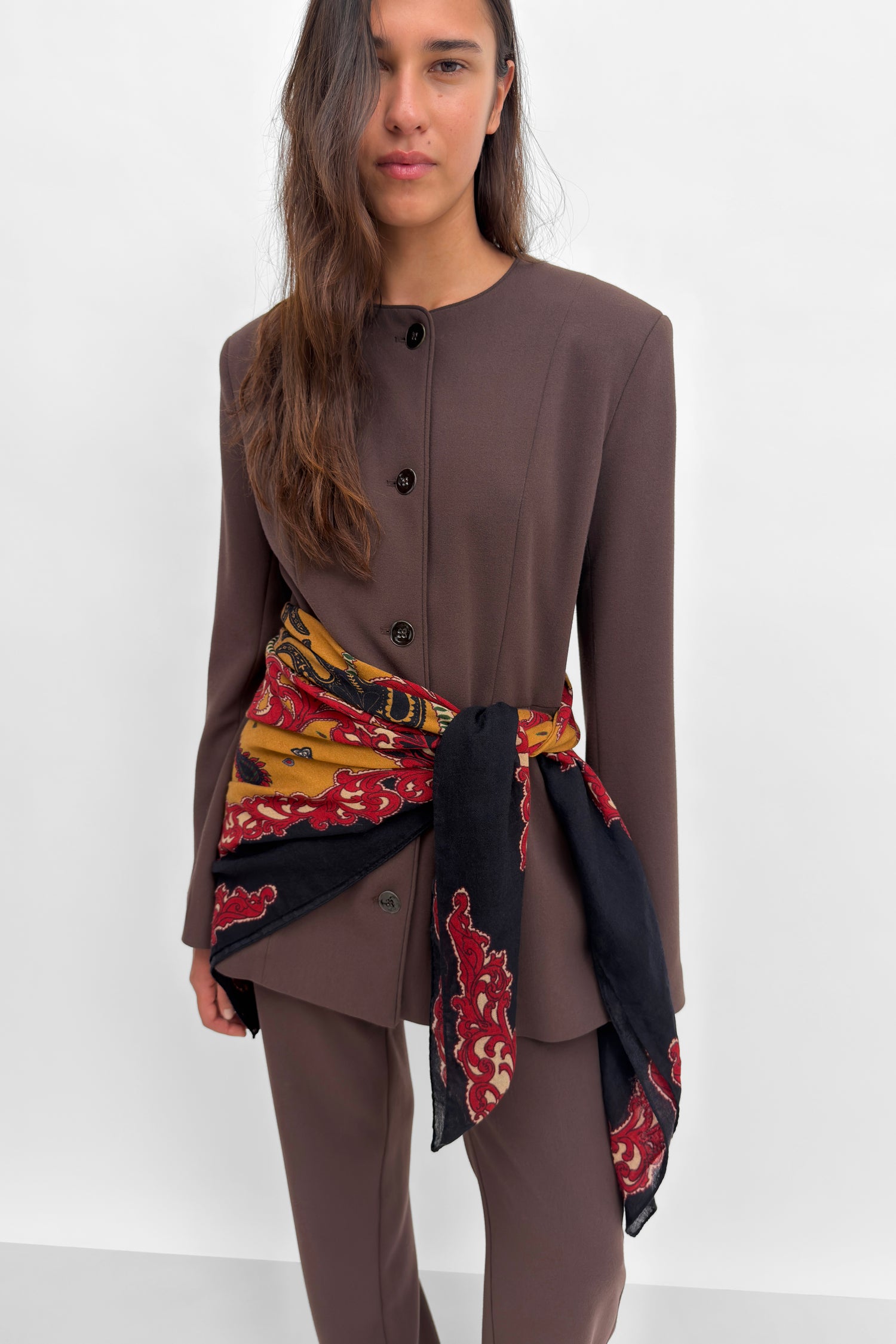 The Ouri cinched soft blazer jacket