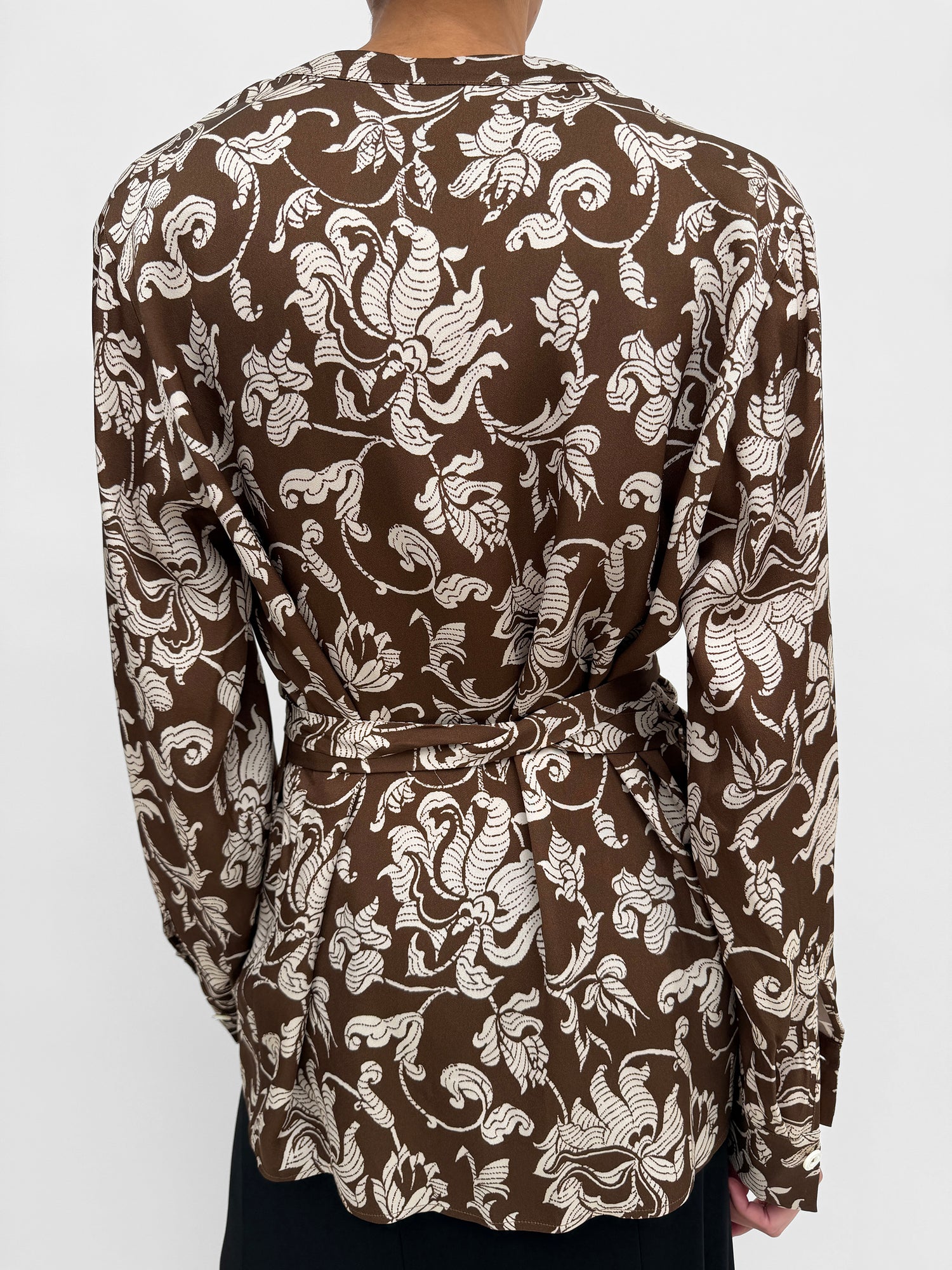 The Palmer wrap blouse in French Lily