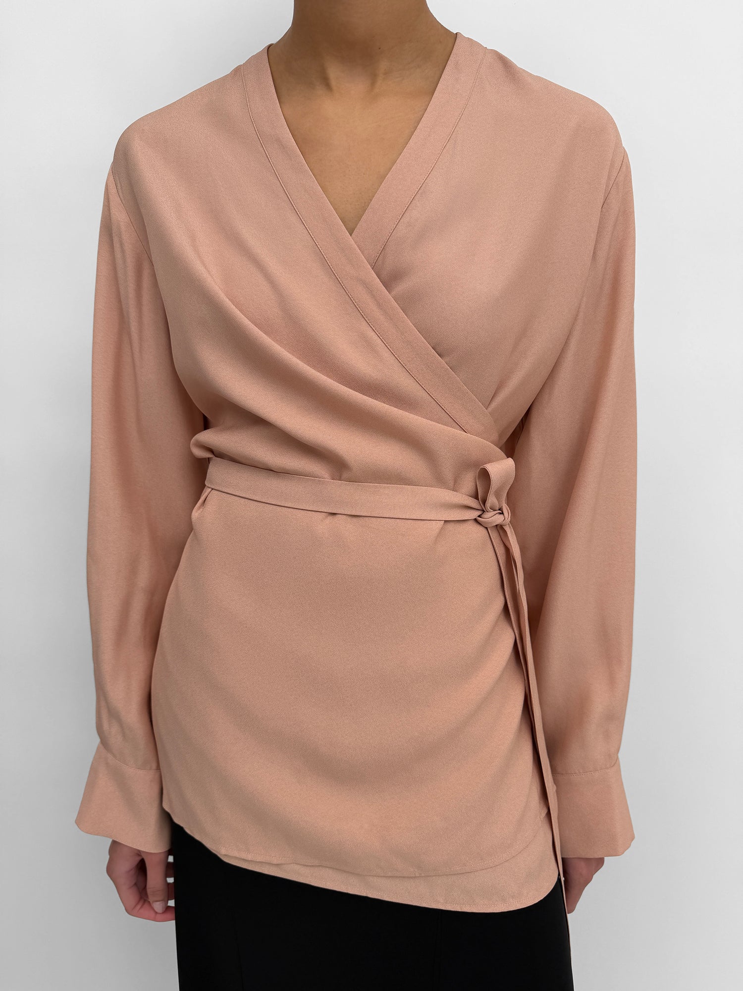 The Palmer wrap blouse in crepe
