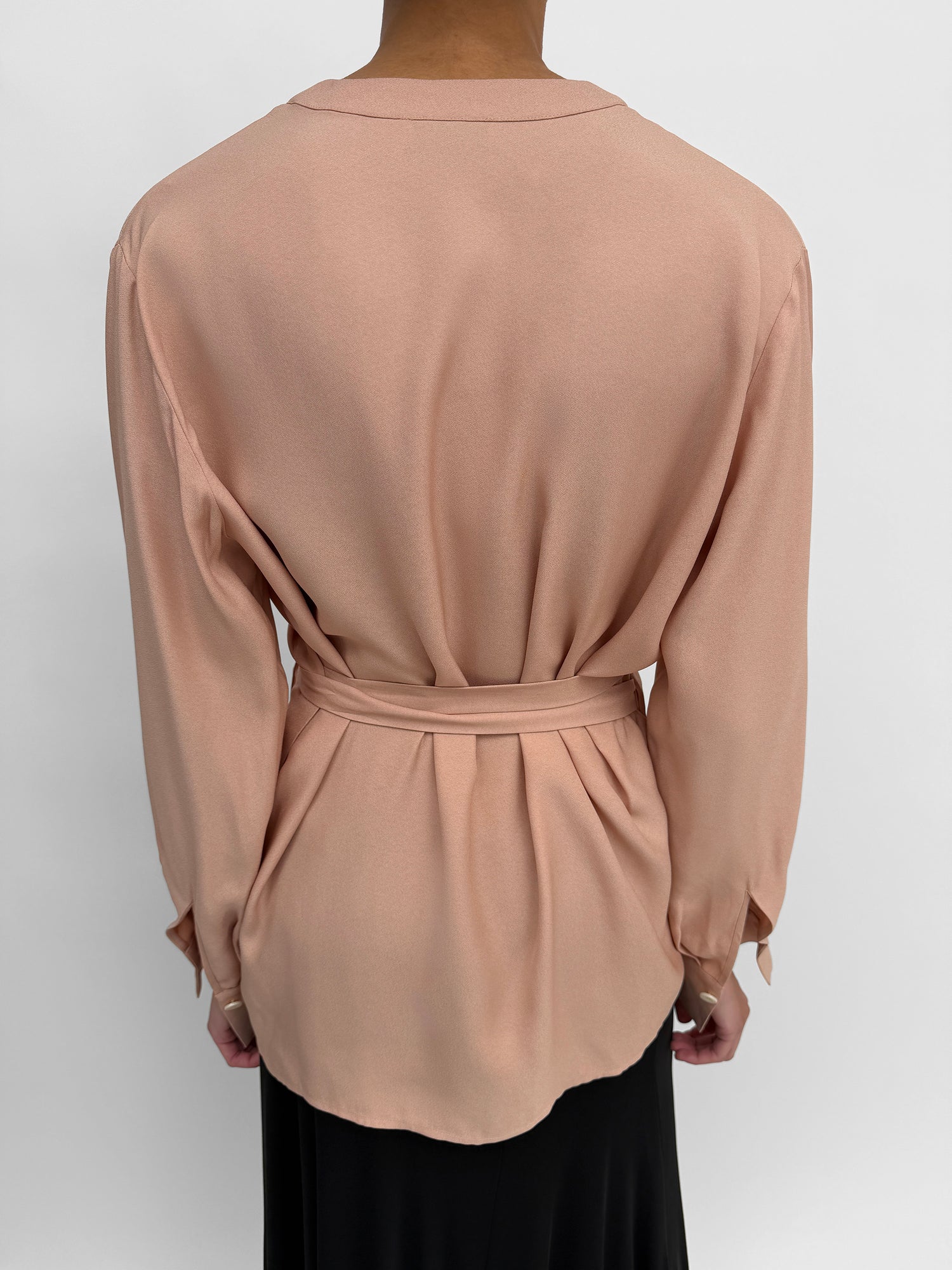 The Palmer wrap blouse in crepe