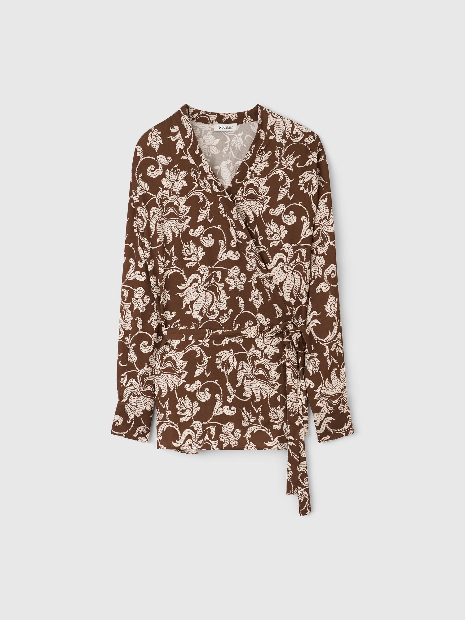 The Palmer wrap blouse in French Lily