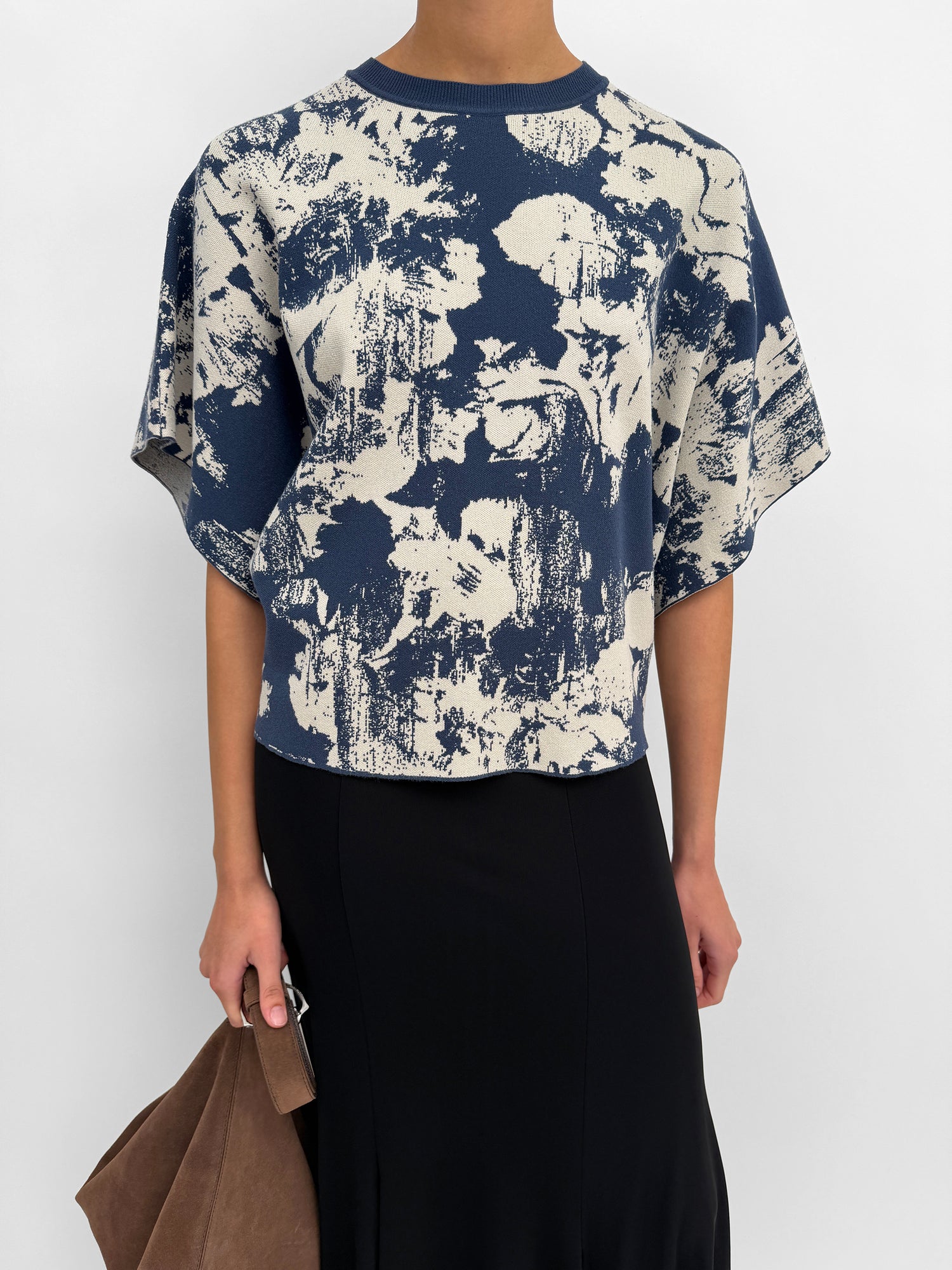 The Poppi denim flower top