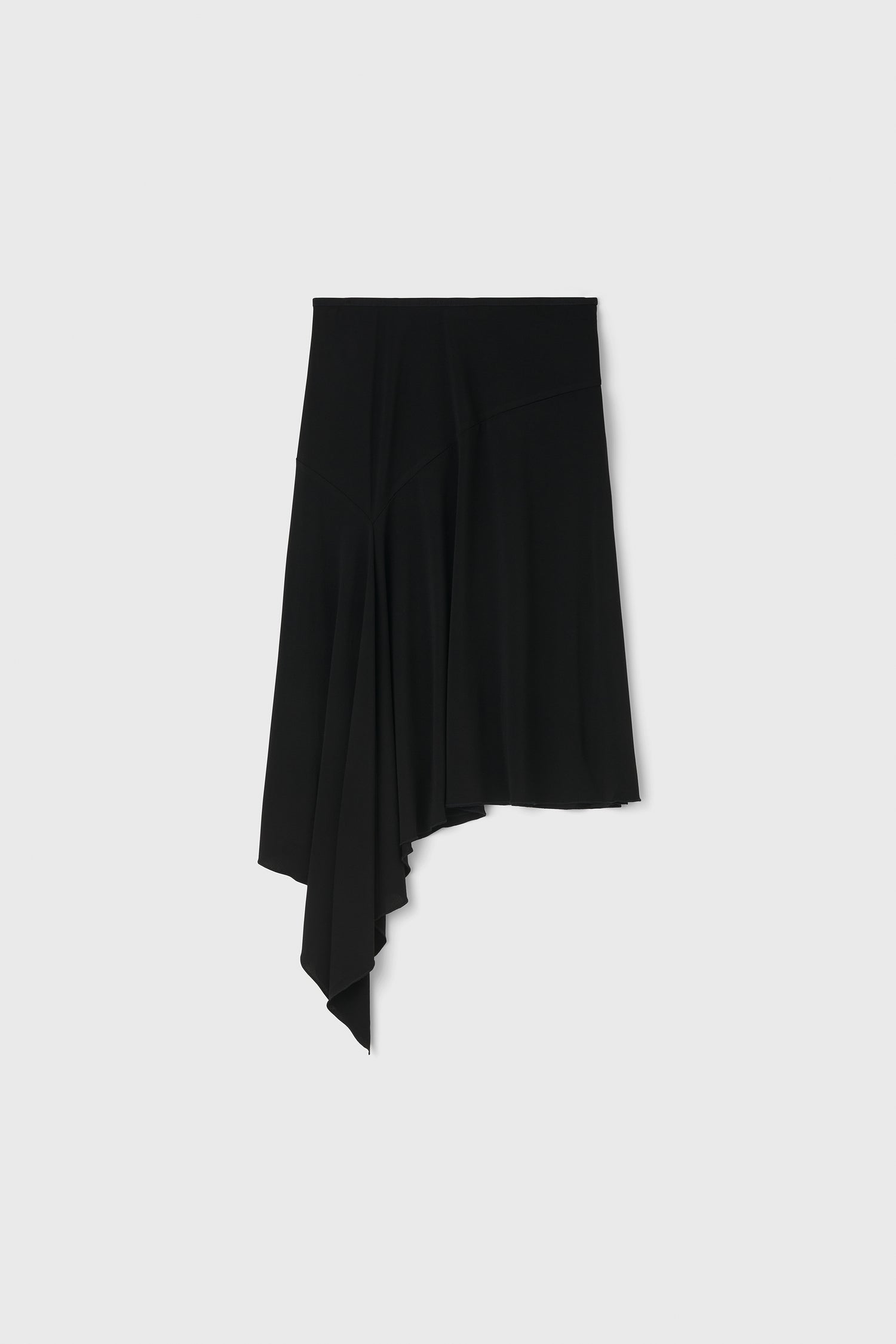 The Rimini asymmetric jersey skirt