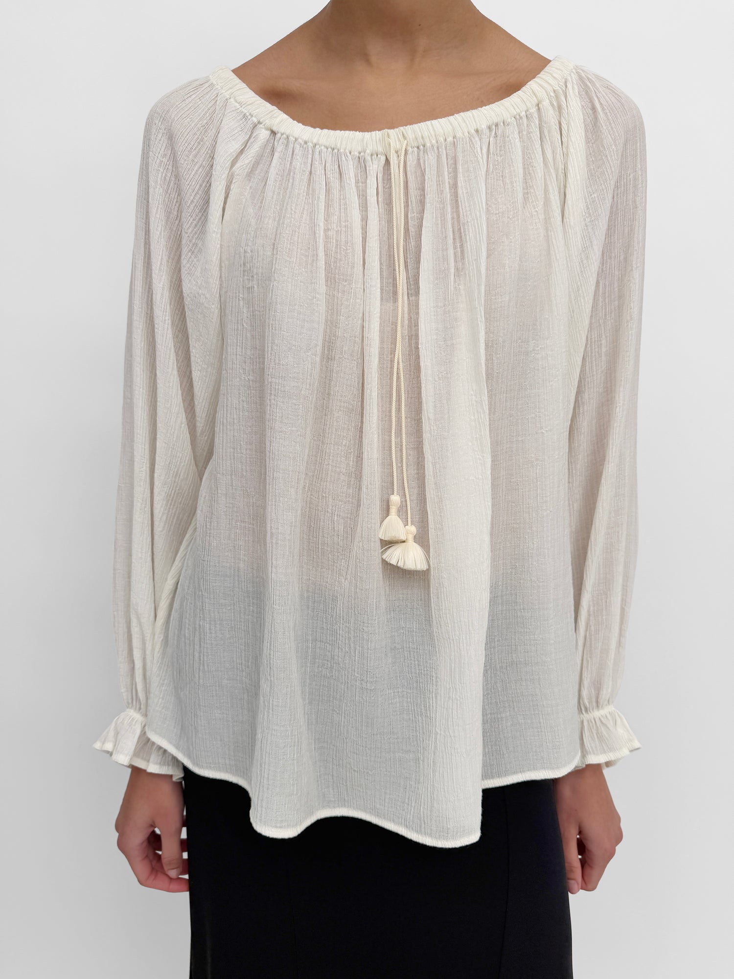 The Salvia plissé singoalla top