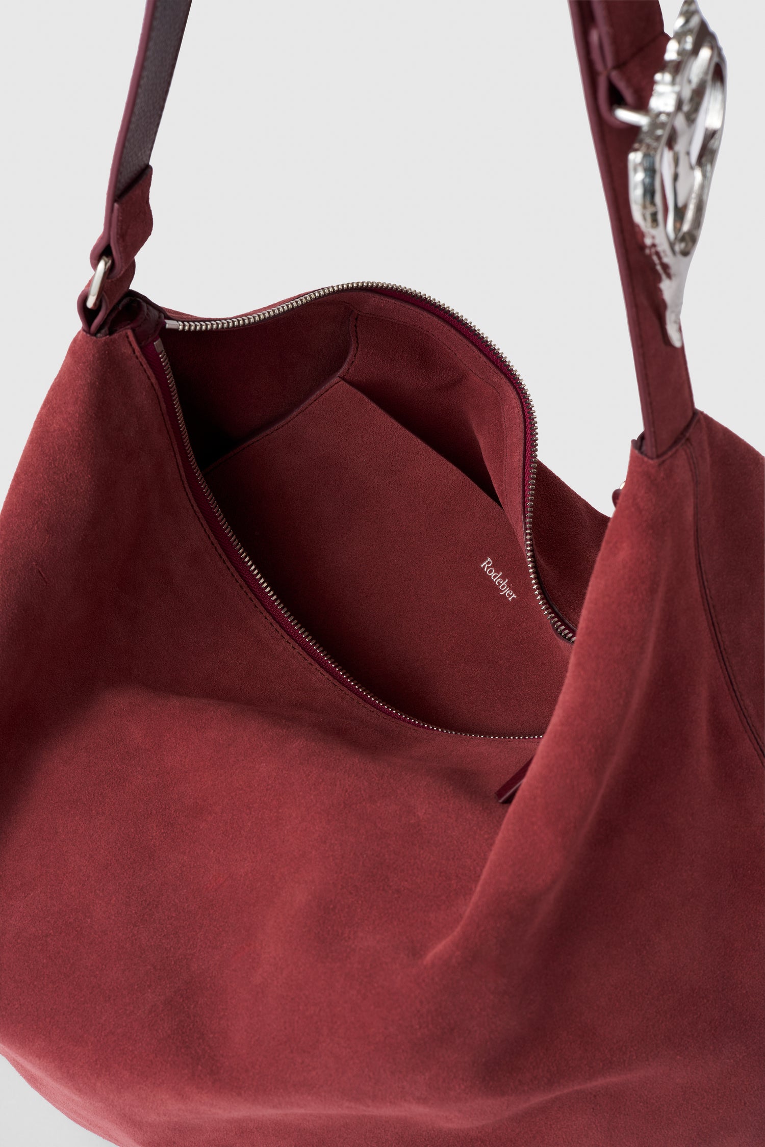 Shell suede bag