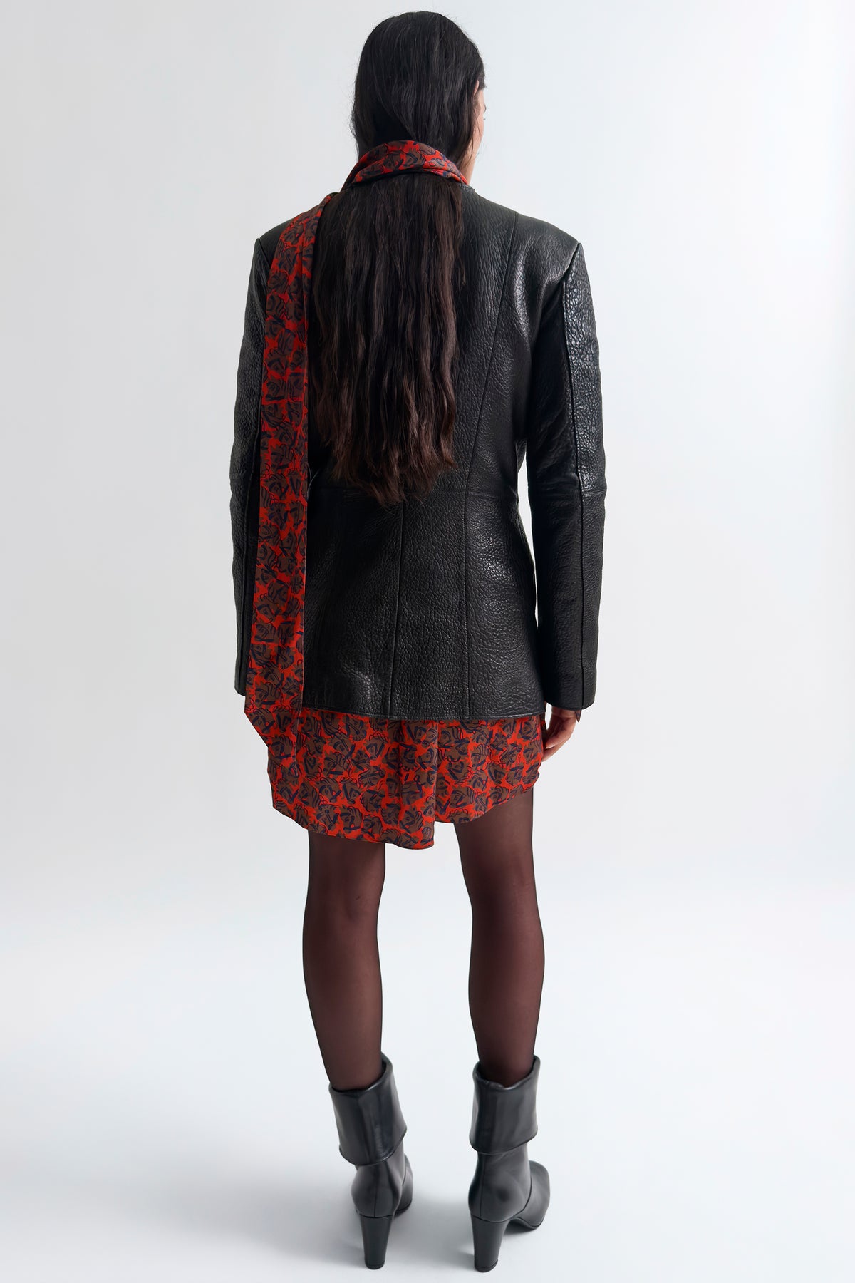 The Suzy cinched pebble leather jacket