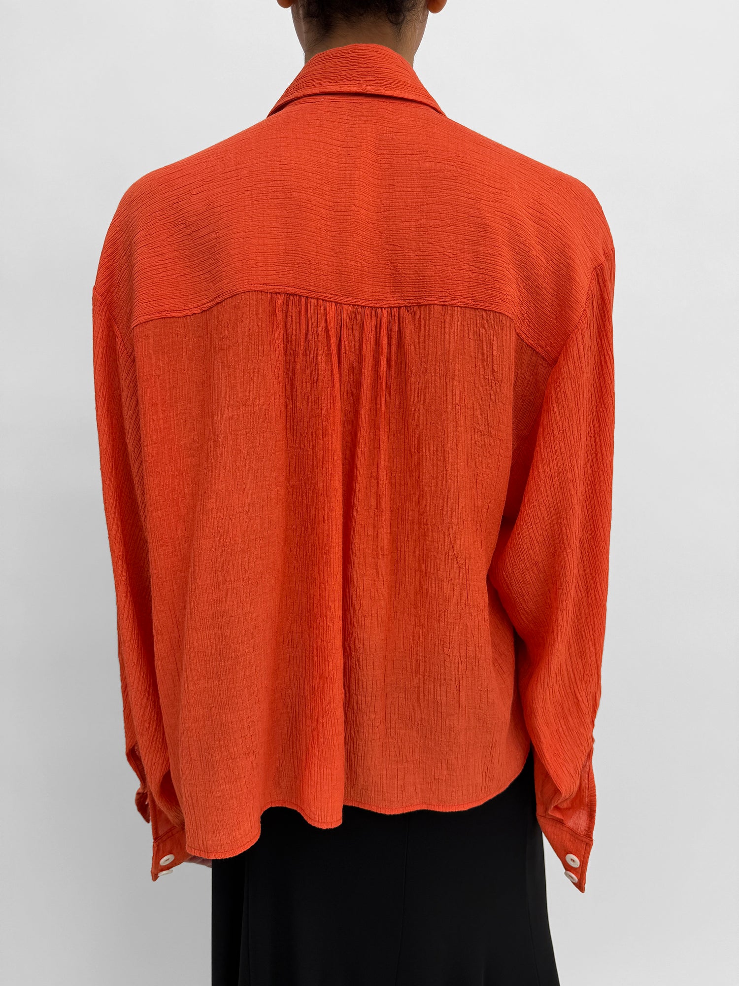 The Taylor plissé cropped shirt