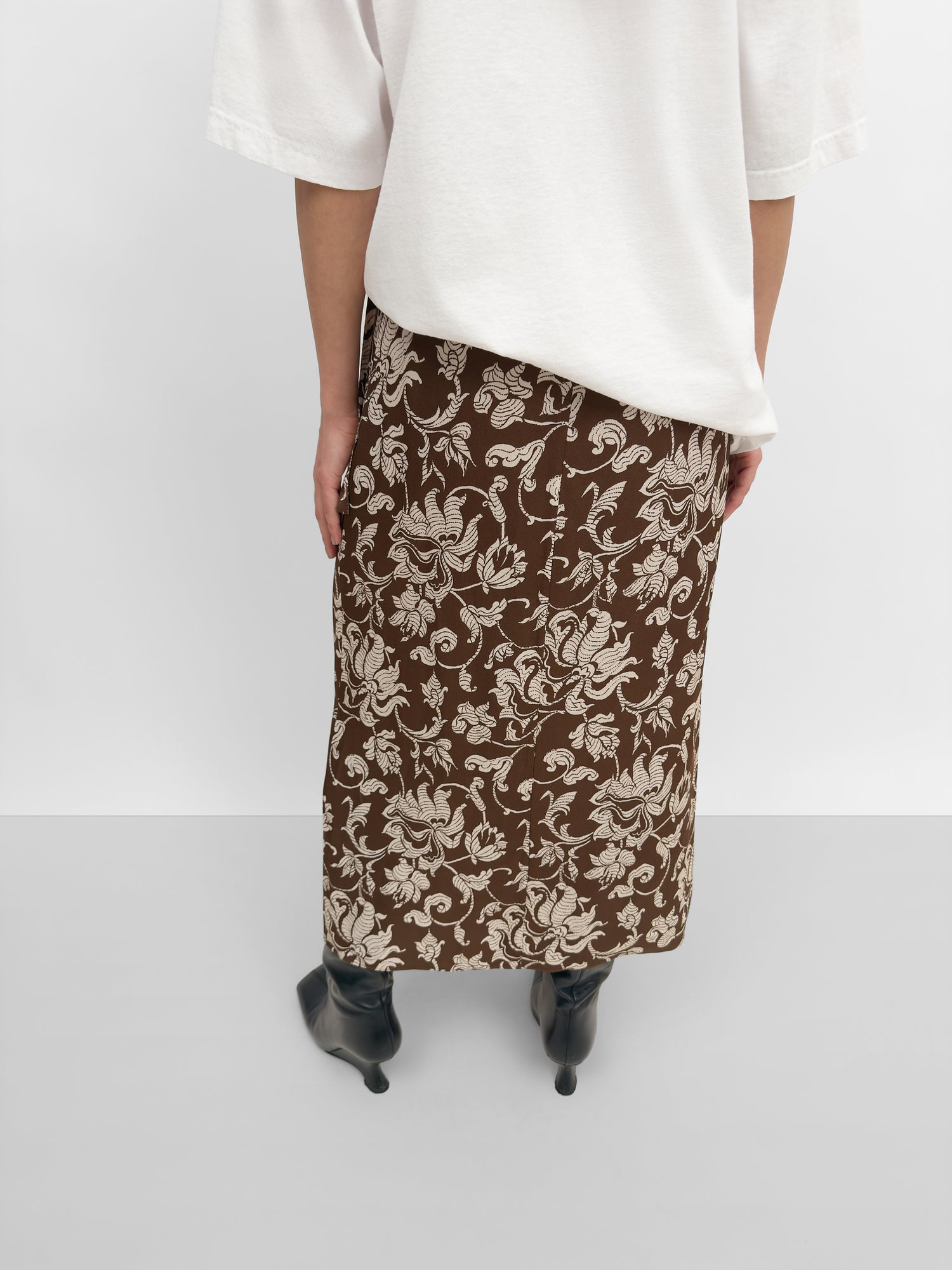 The Verona wrap pencil skirt in French Lily