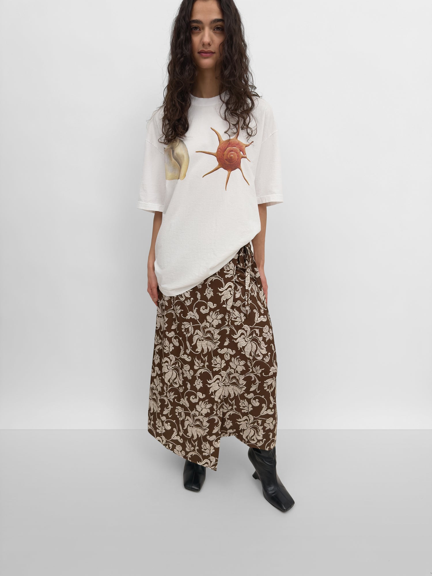 The Verona wrap pencil skirt in French Lily