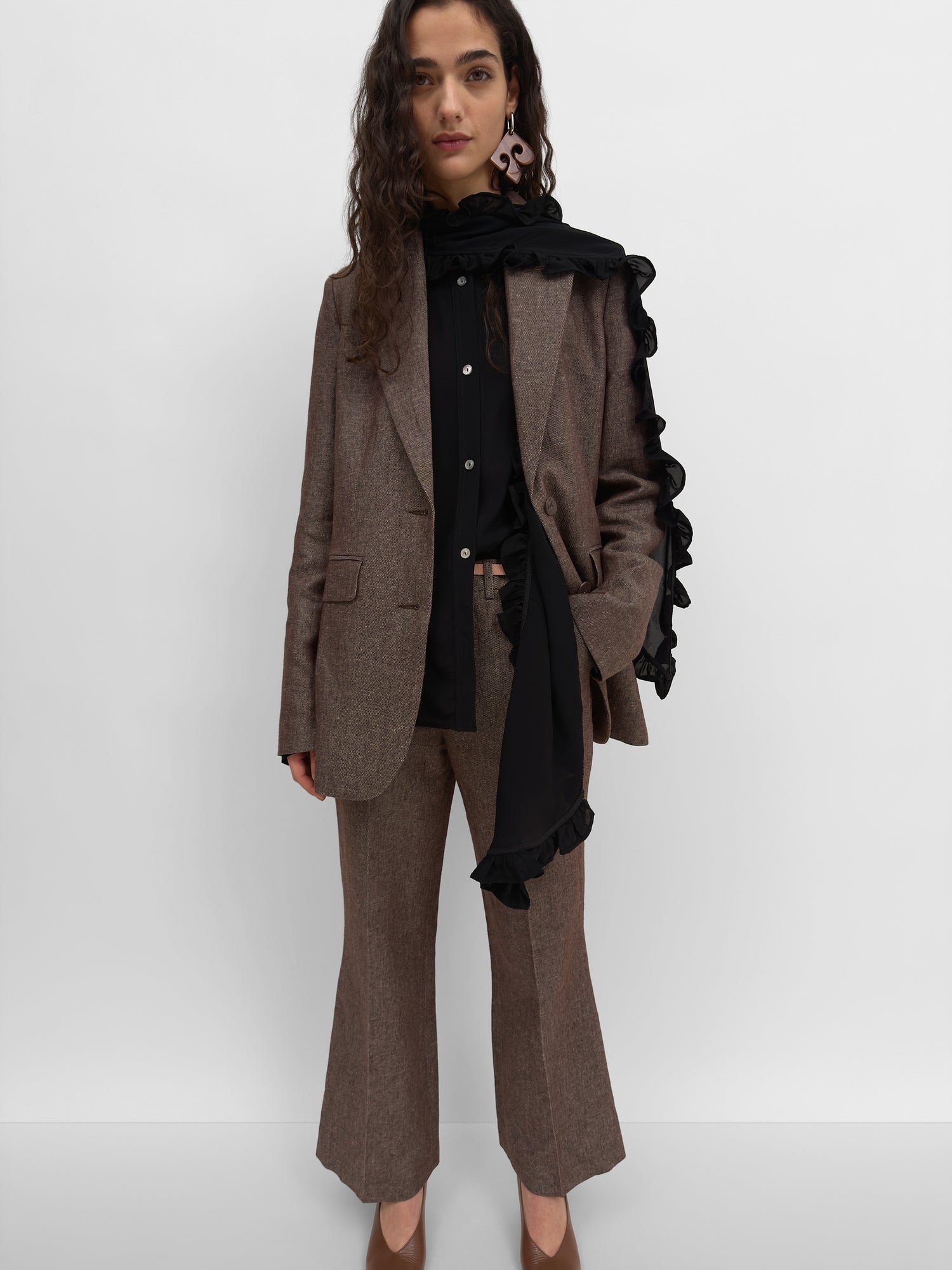 The Viola linen twill tailored blazer