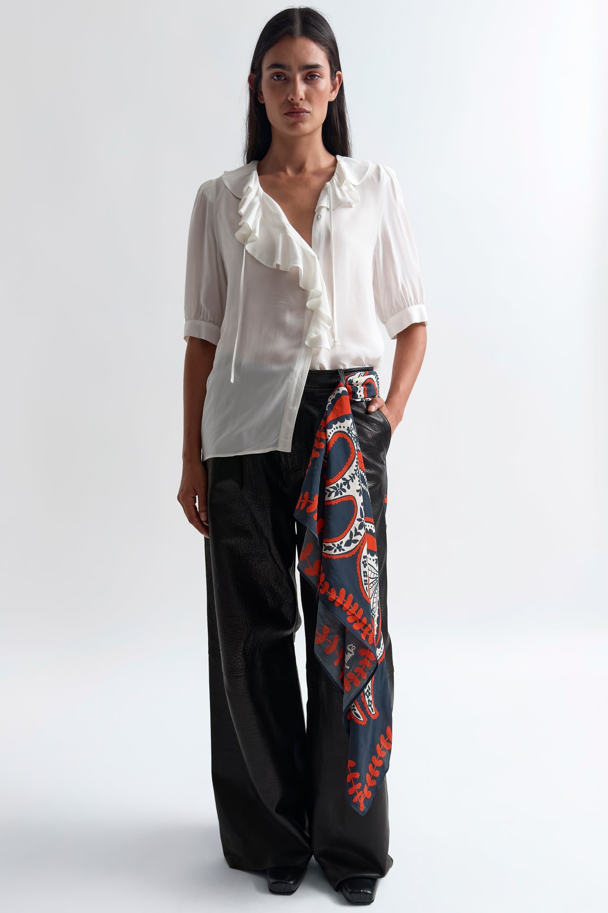 The Xilla flounce blouse