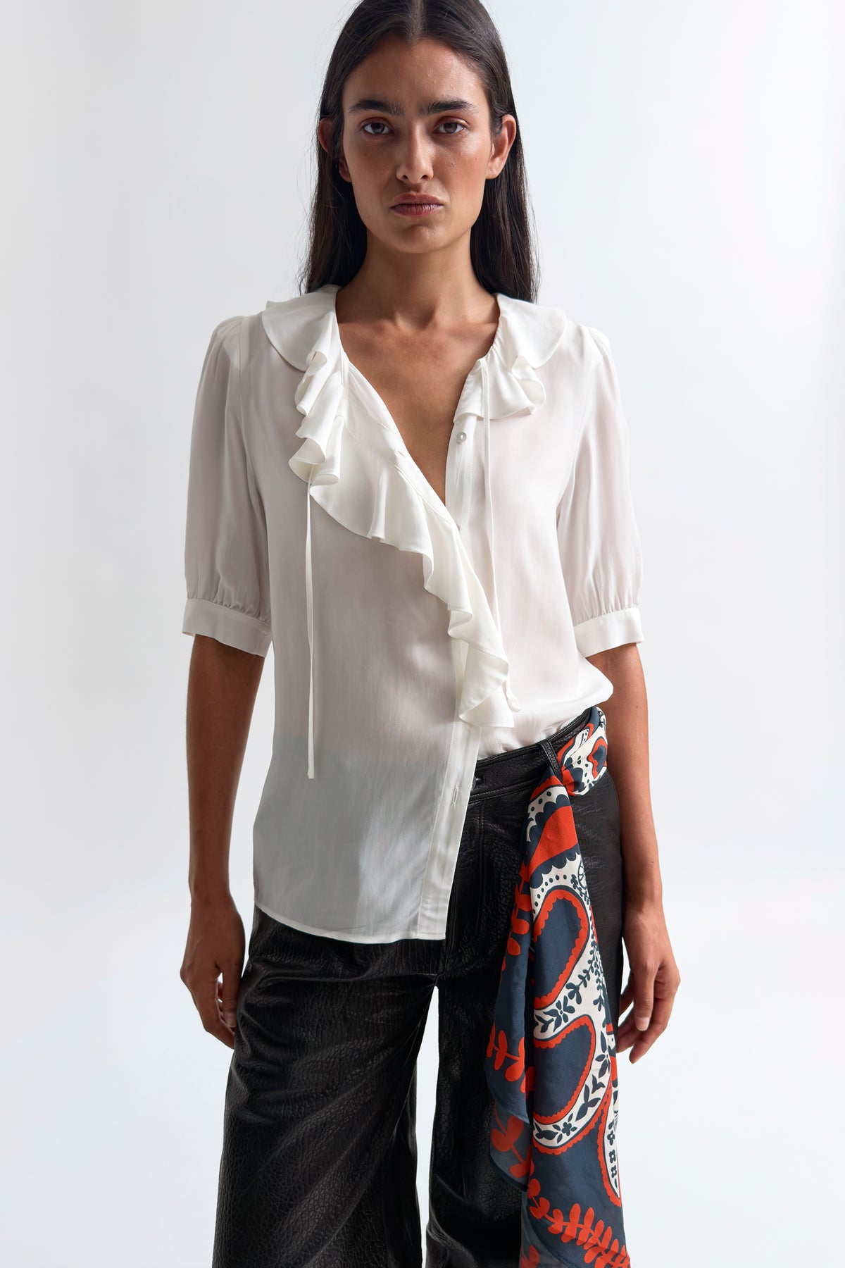 The Xilla flounce blouse