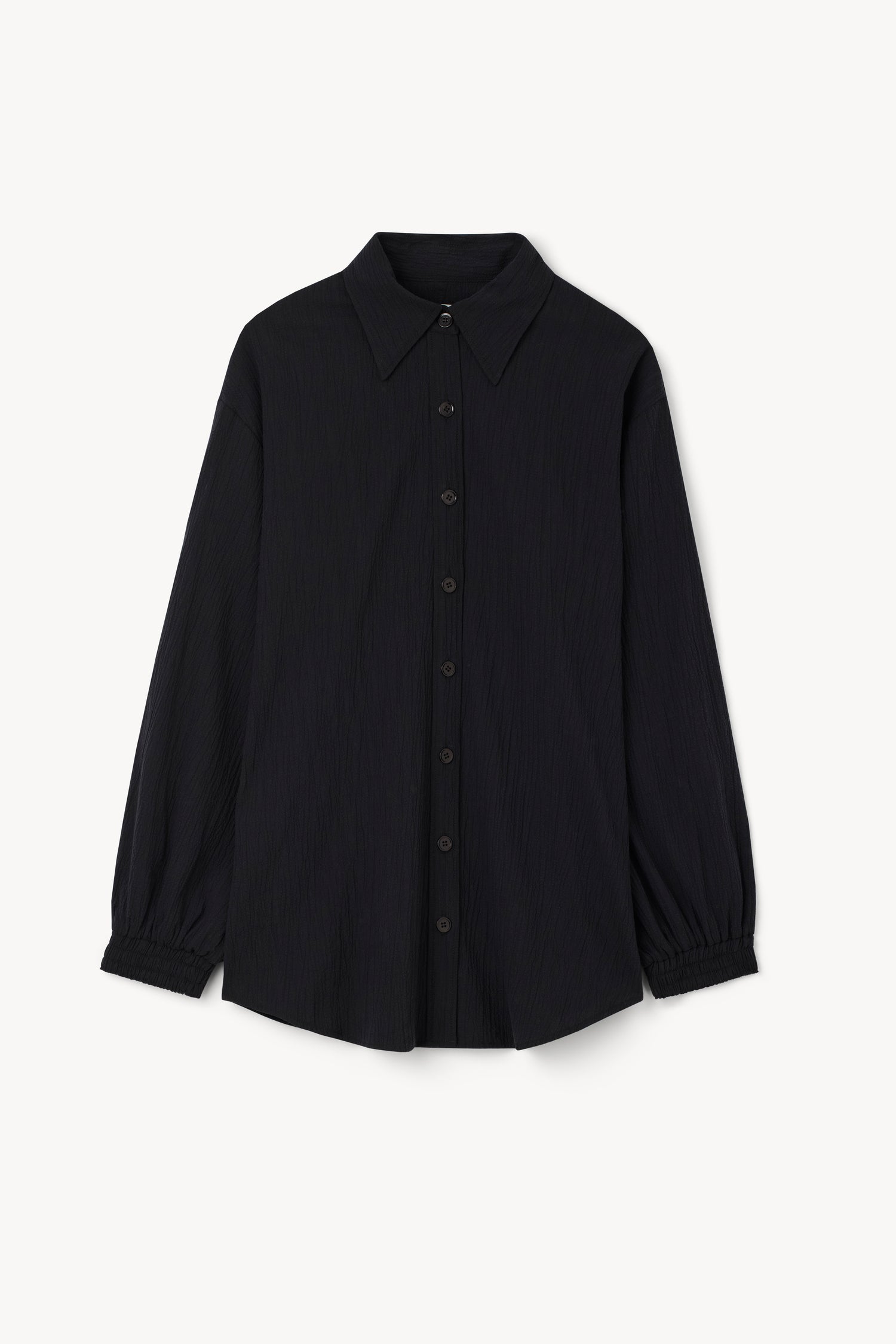 The Yanka plissé tencel cotton shirt