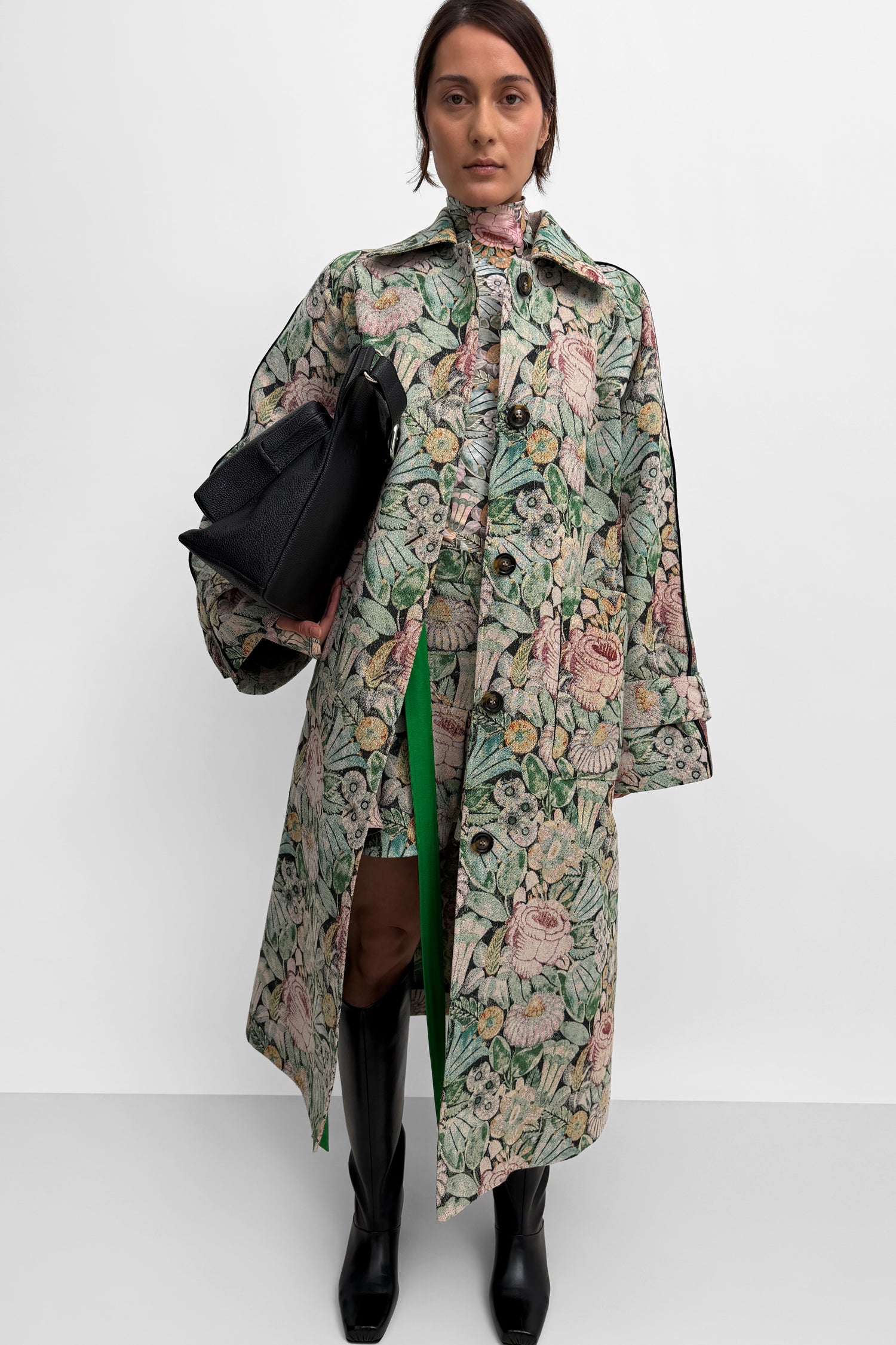 The Yuna jacquard coat