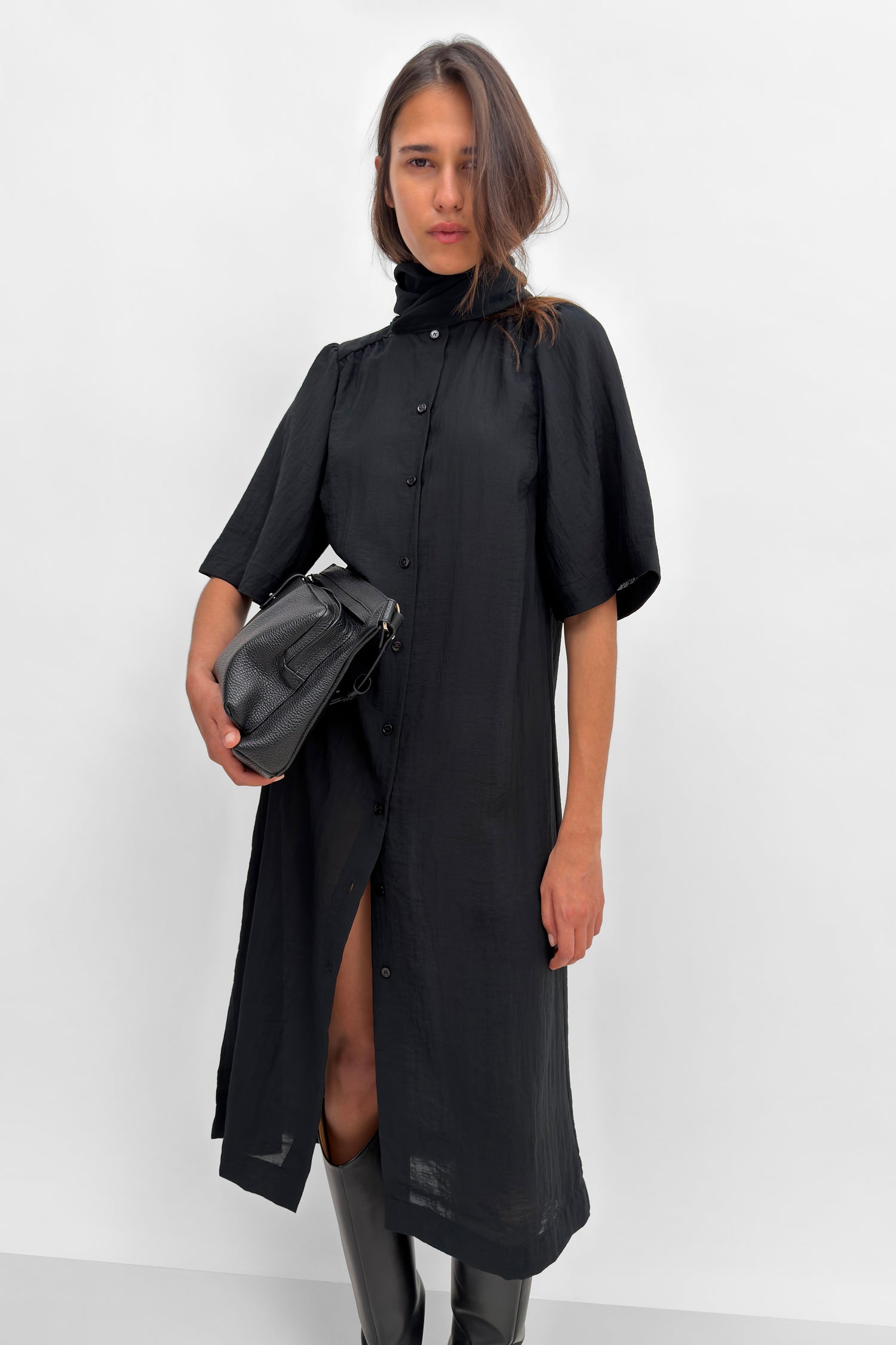 The Adela airy scarf dress