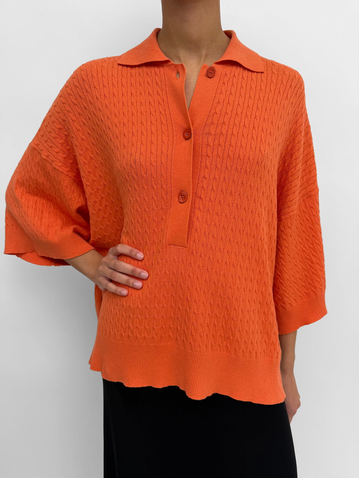 The Adore cable cotton linen sweater