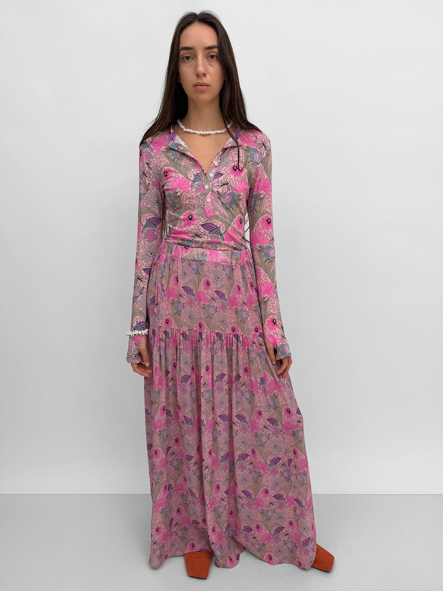 The Asti gathered skirt in Ducharne