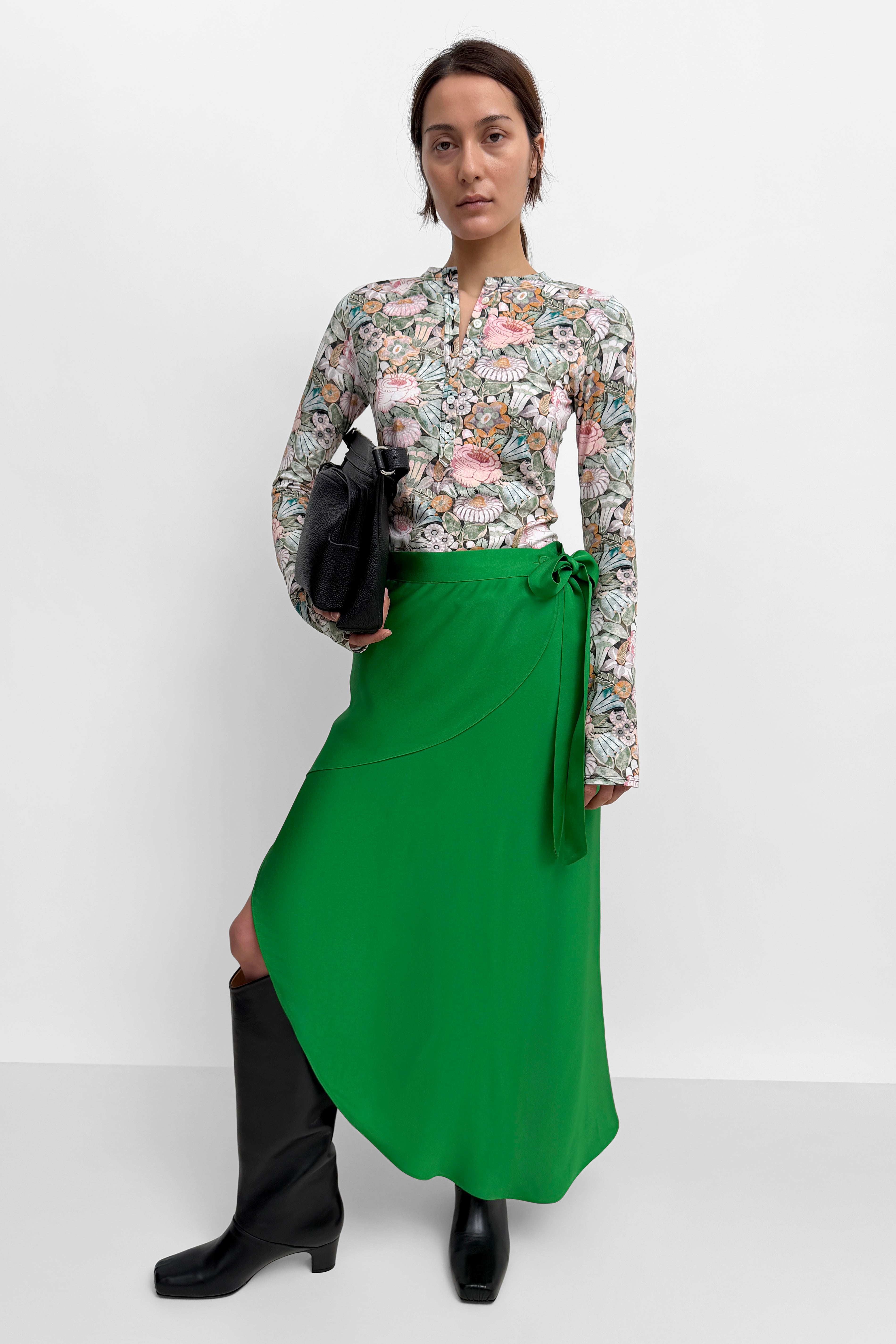 The Haza asymmetric wrap pencil skirt | Rodebjer.com