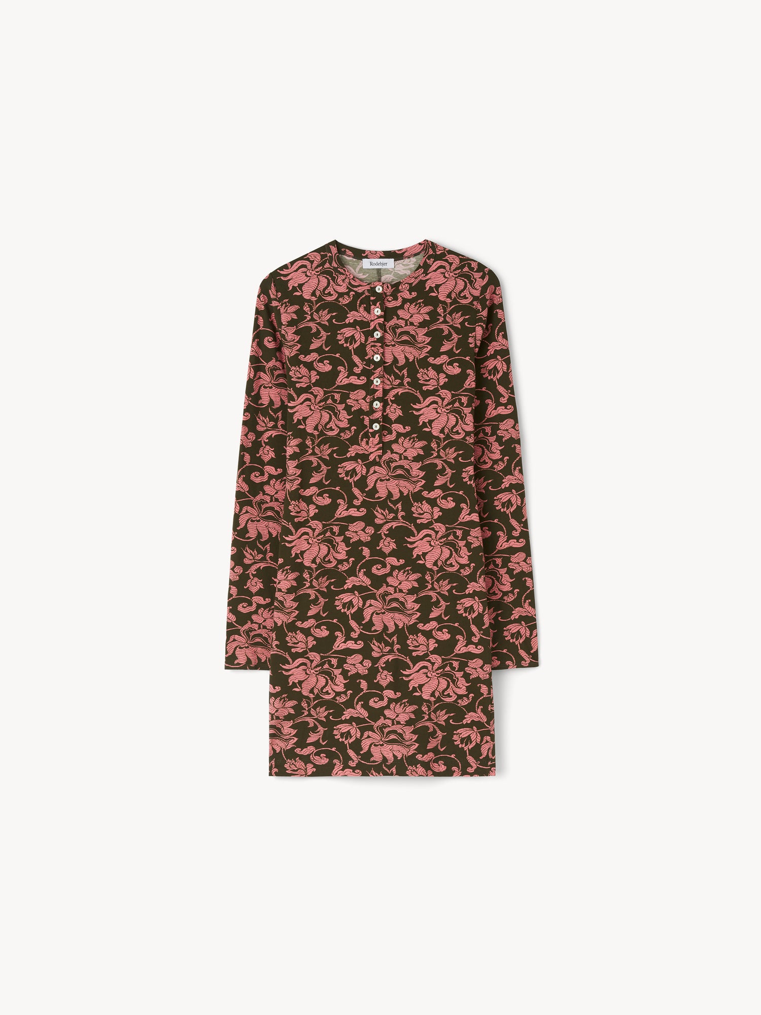 The Kiara Henley shirt dress in French Lily