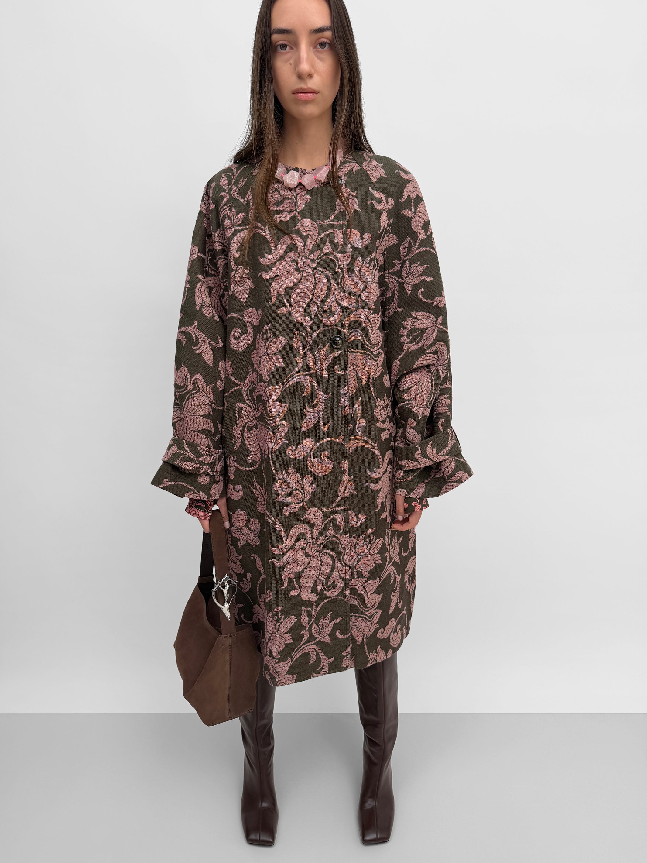 The Melbourne jacquard cocoon coat | Rodebjer.com