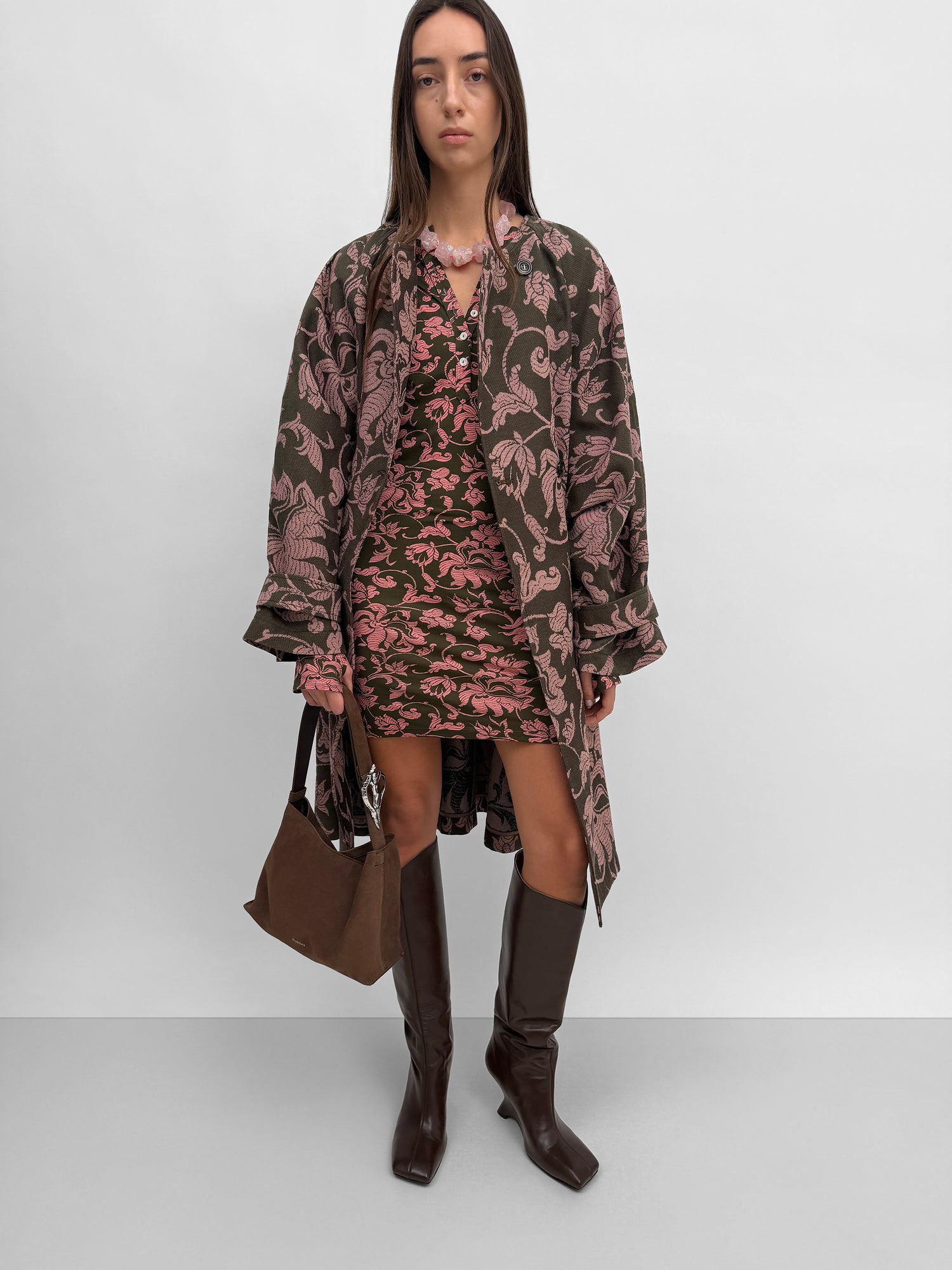 The Melbourne jacquard cocoon coat