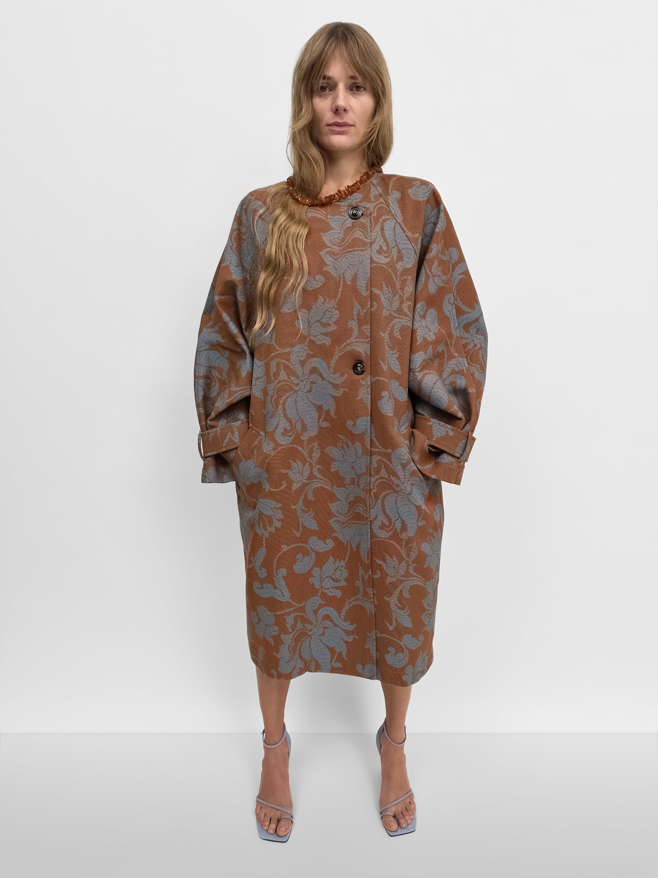 The Melbourne jacquard cocoon coat | Rodebjer.com