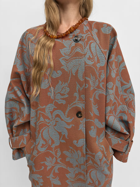The Melbourne jacquard cocoon coat | Rodebjer.com