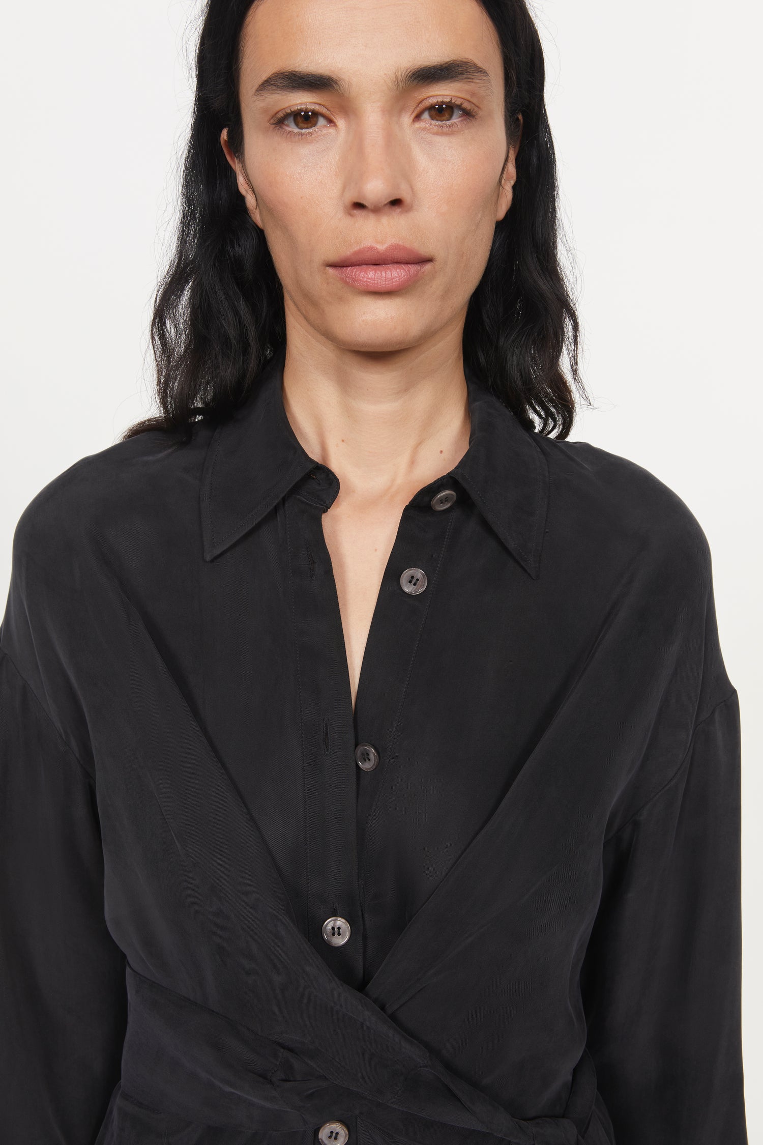 Apple peach twill dress