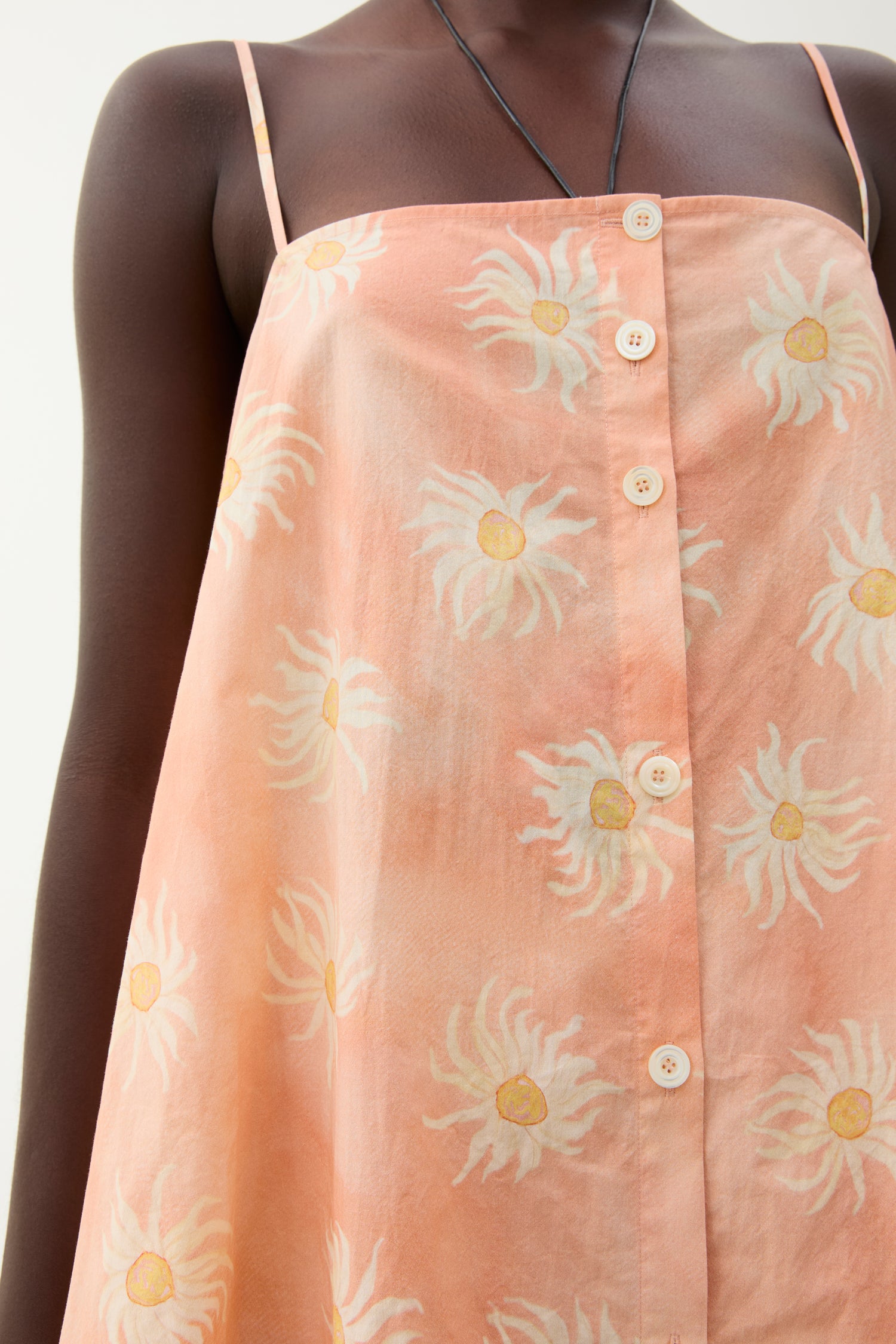 Sheet cotton print blouse