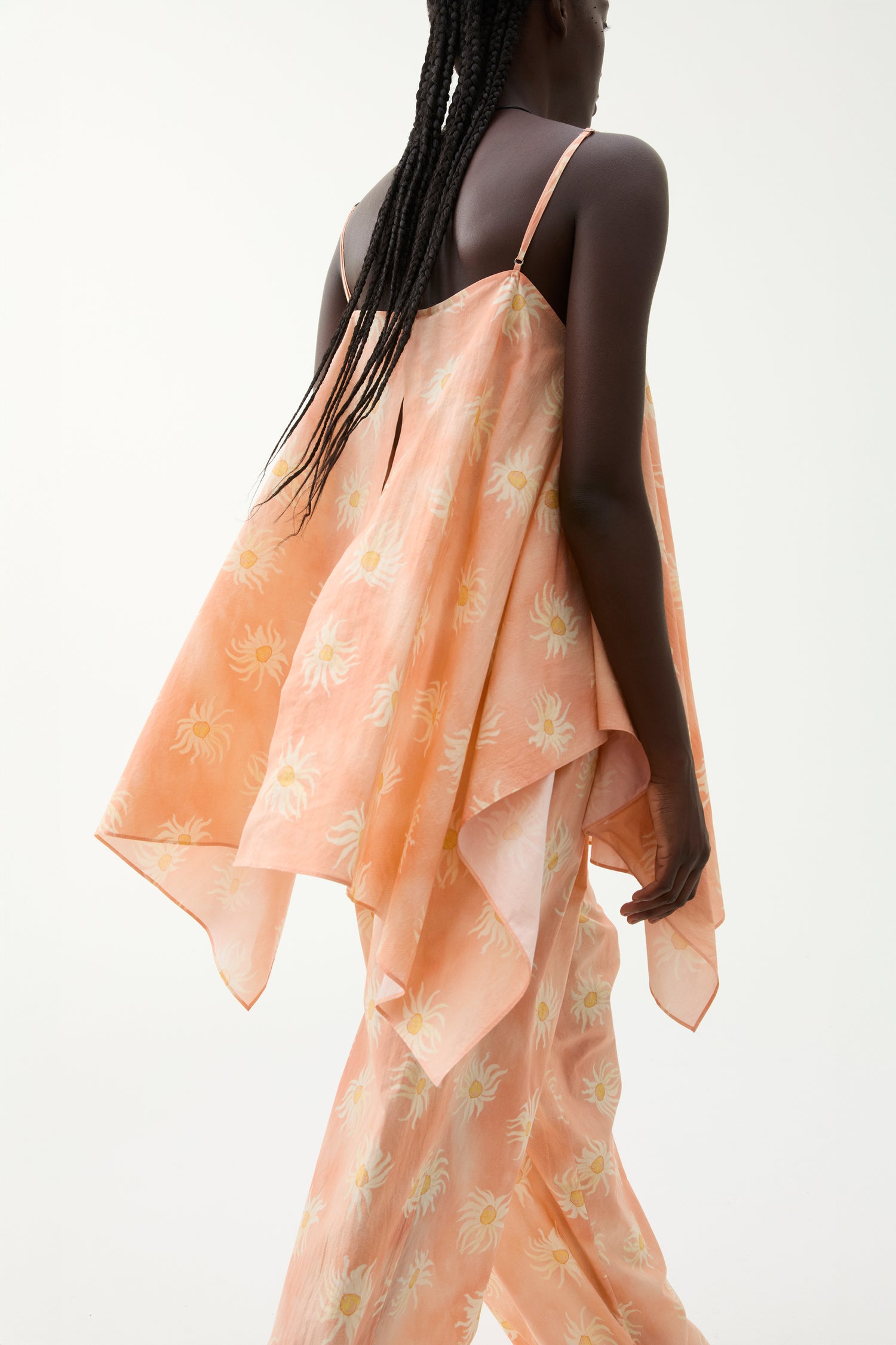 Sheet cotton print blouse