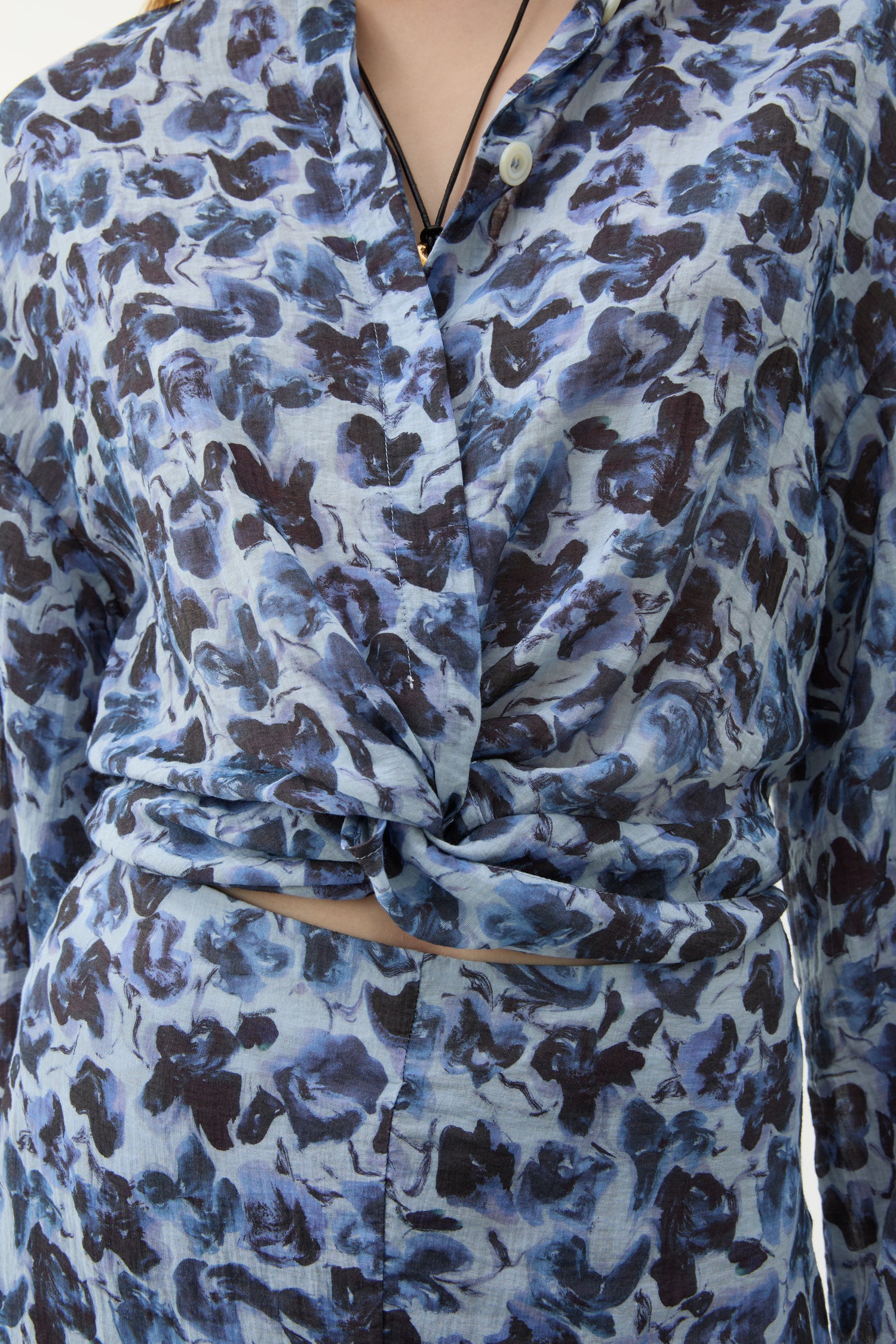 Cecilie violet ditsy blouse
