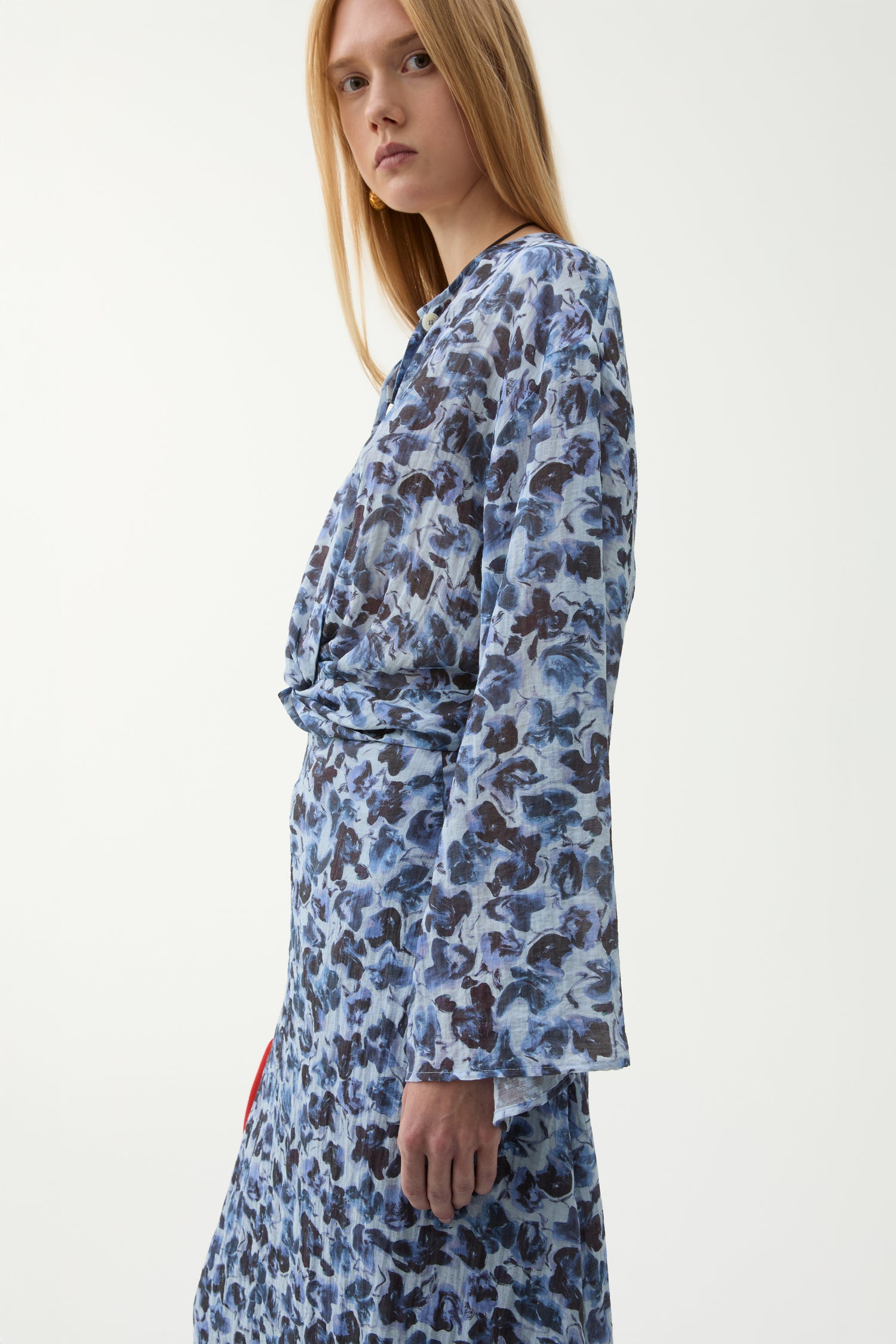 Cecilie violet ditsy blouse