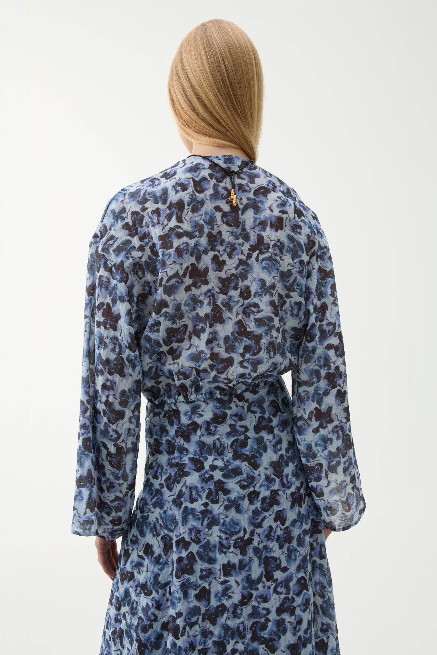 Cecilie violet ditsy blouse
