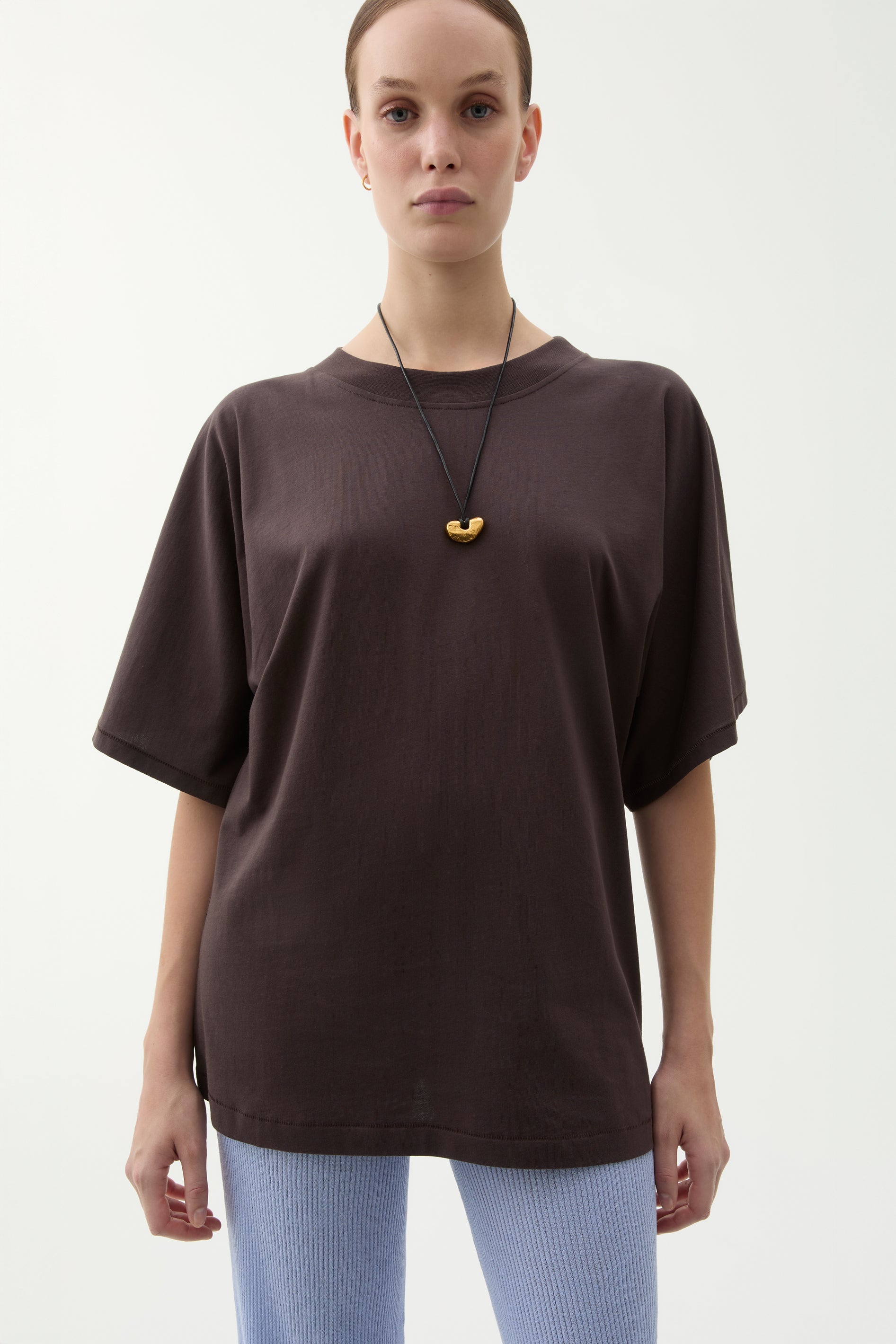 美品◆ショートトップス　PONCHO SILHOUETTE JERSEY TOP Ombre Burnout Poncho Top | Leebe