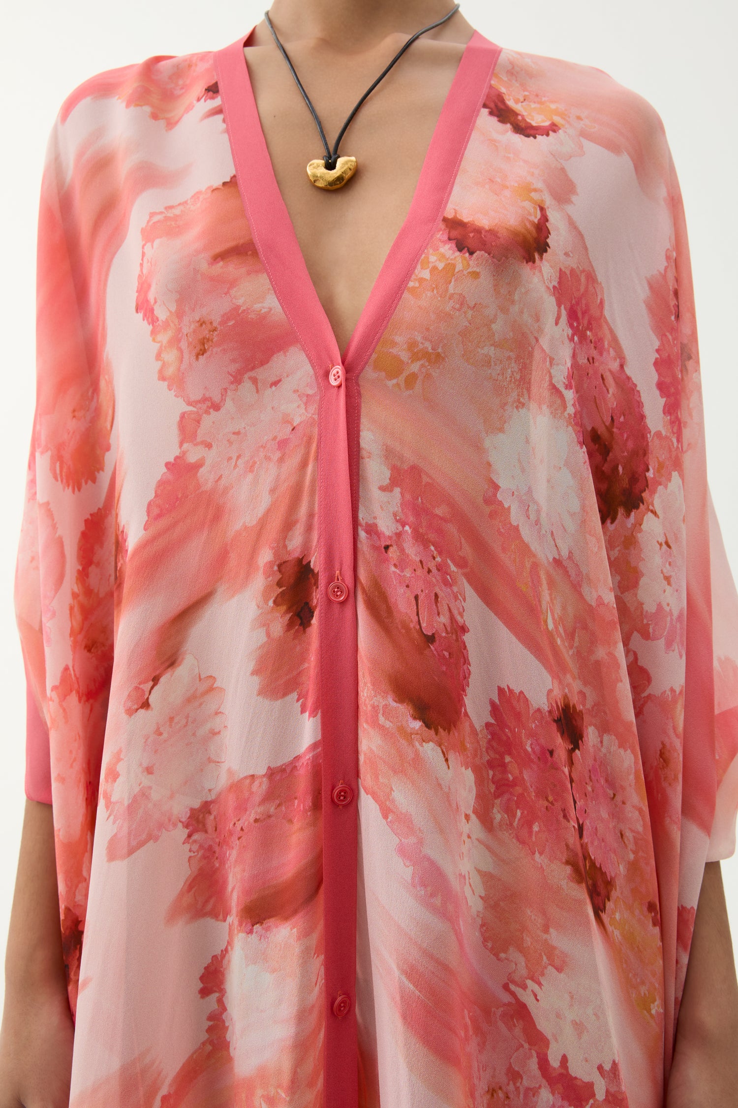 Agave blurry flower caftan