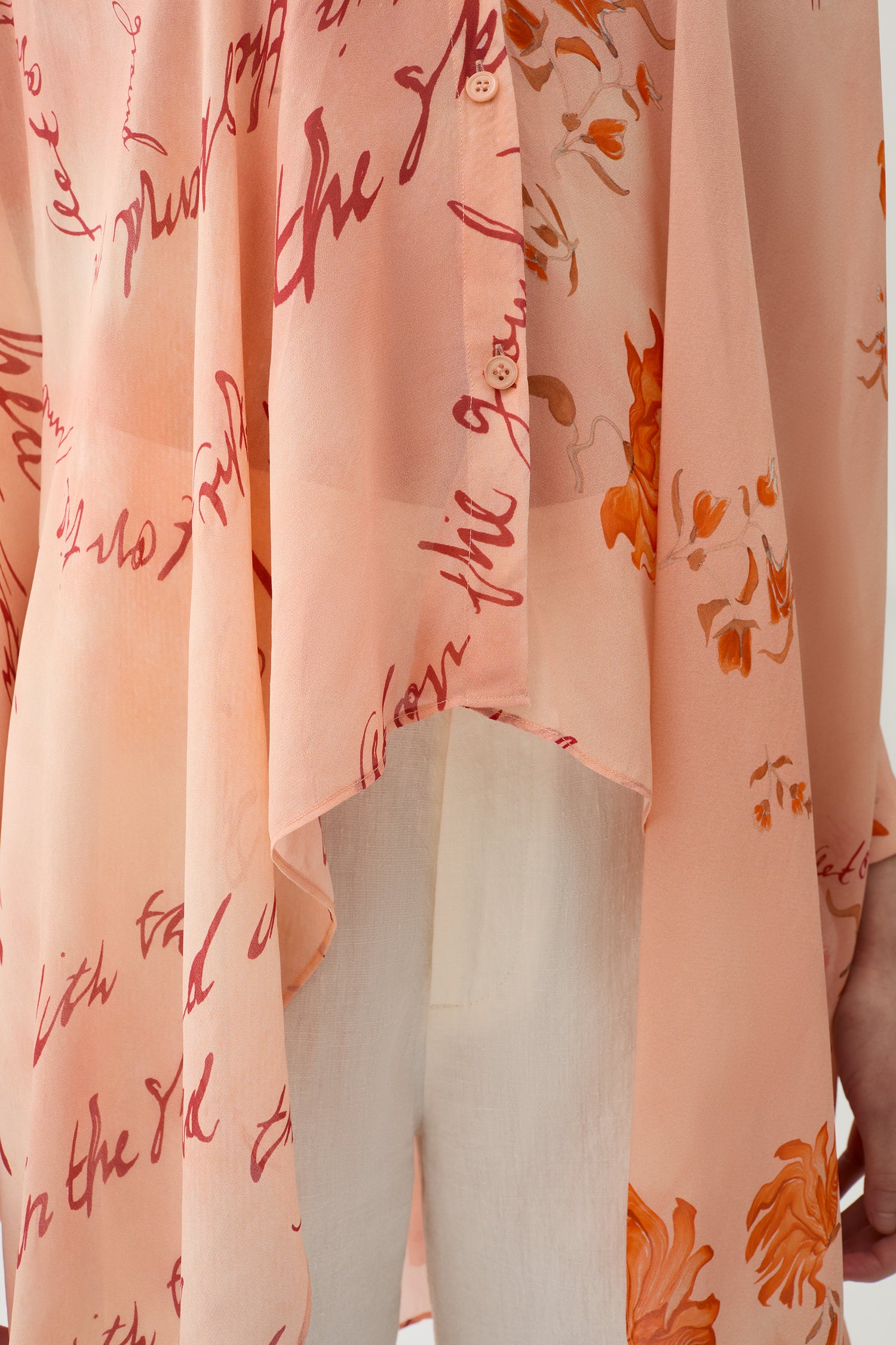 Aloe floral text blouse