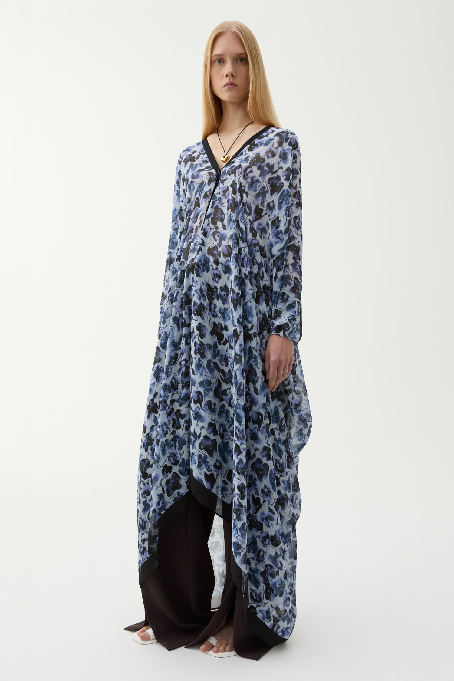 Agave violet ditsy caftan