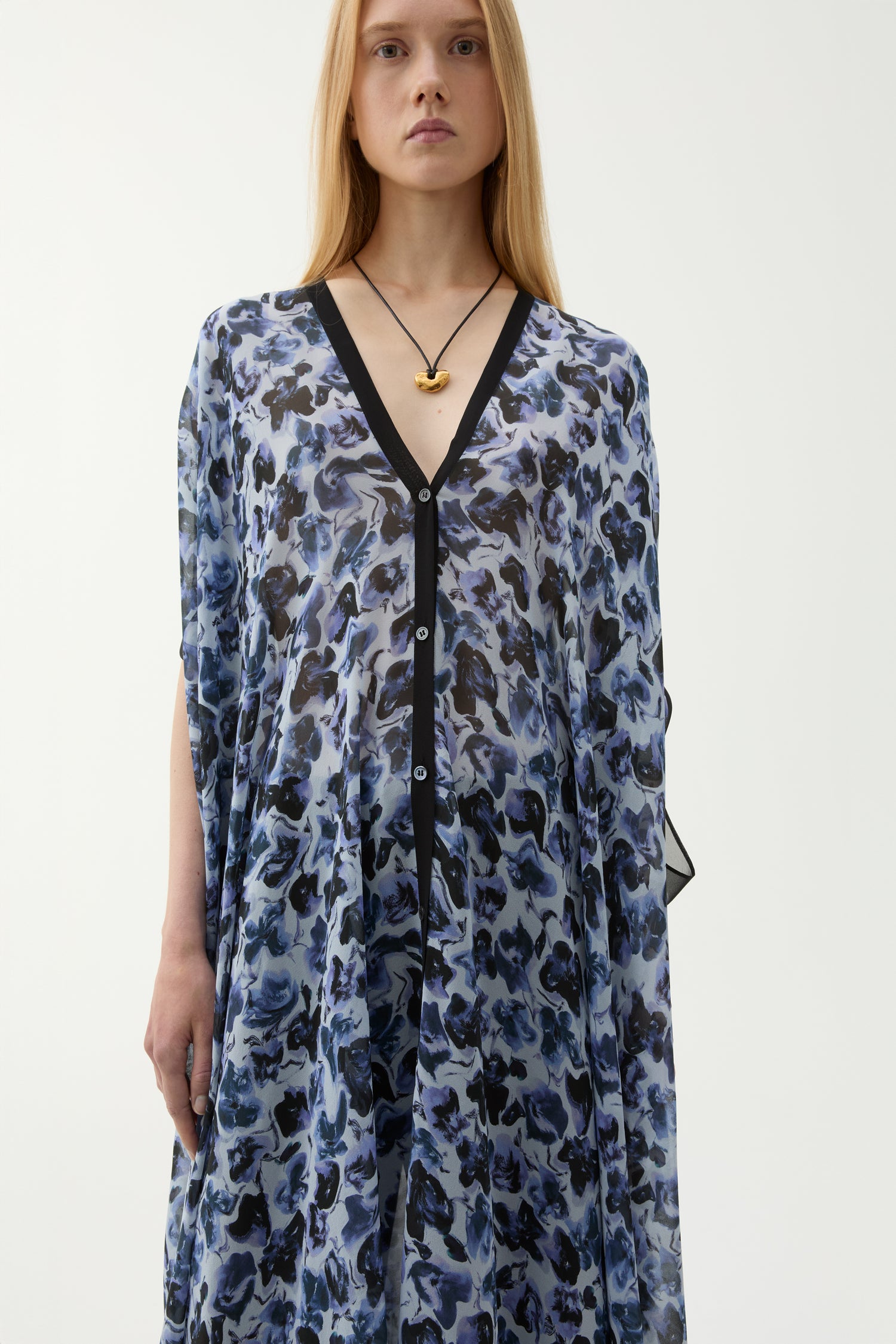 Agave violet ditsy caftan