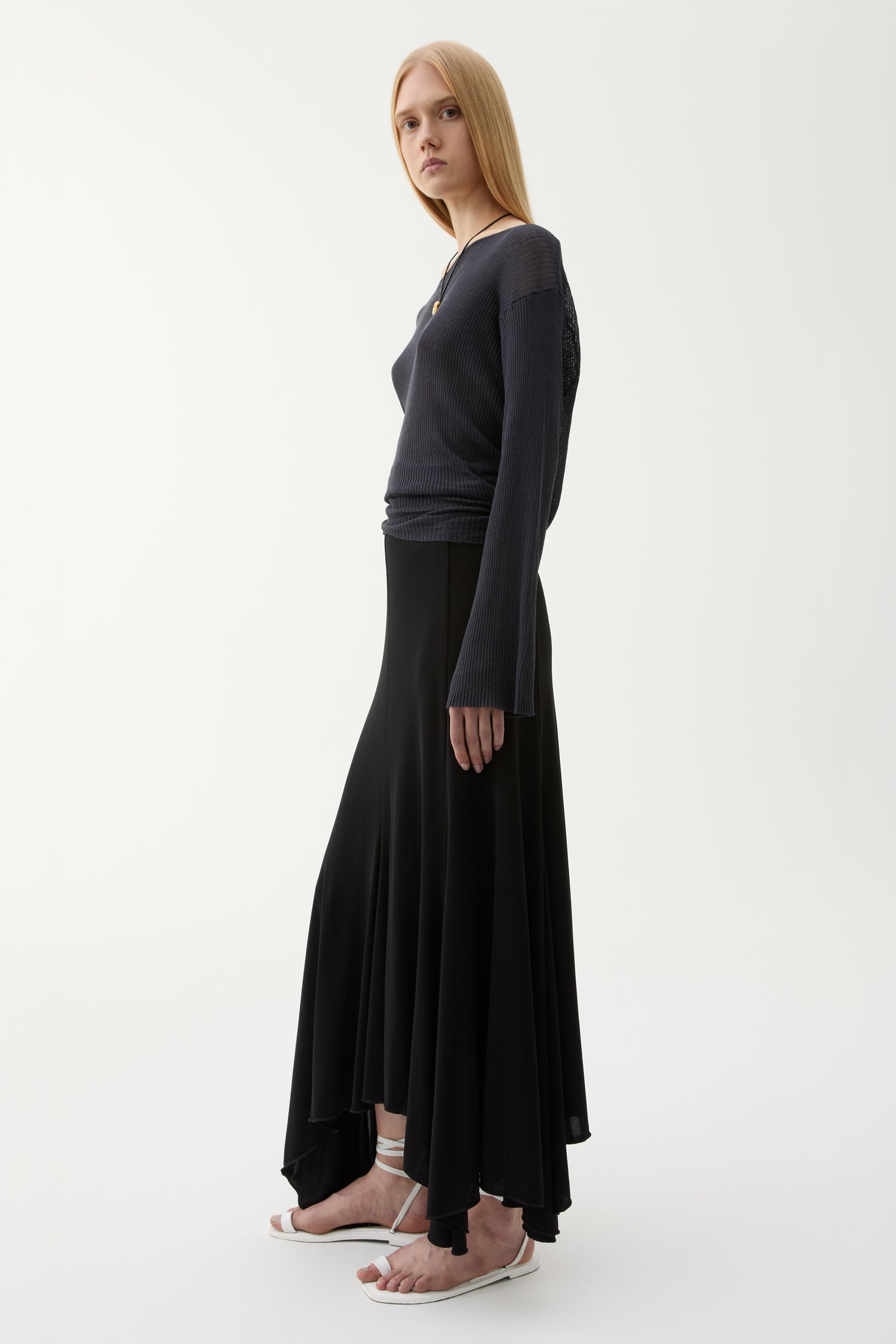 Sandy viscose skirt