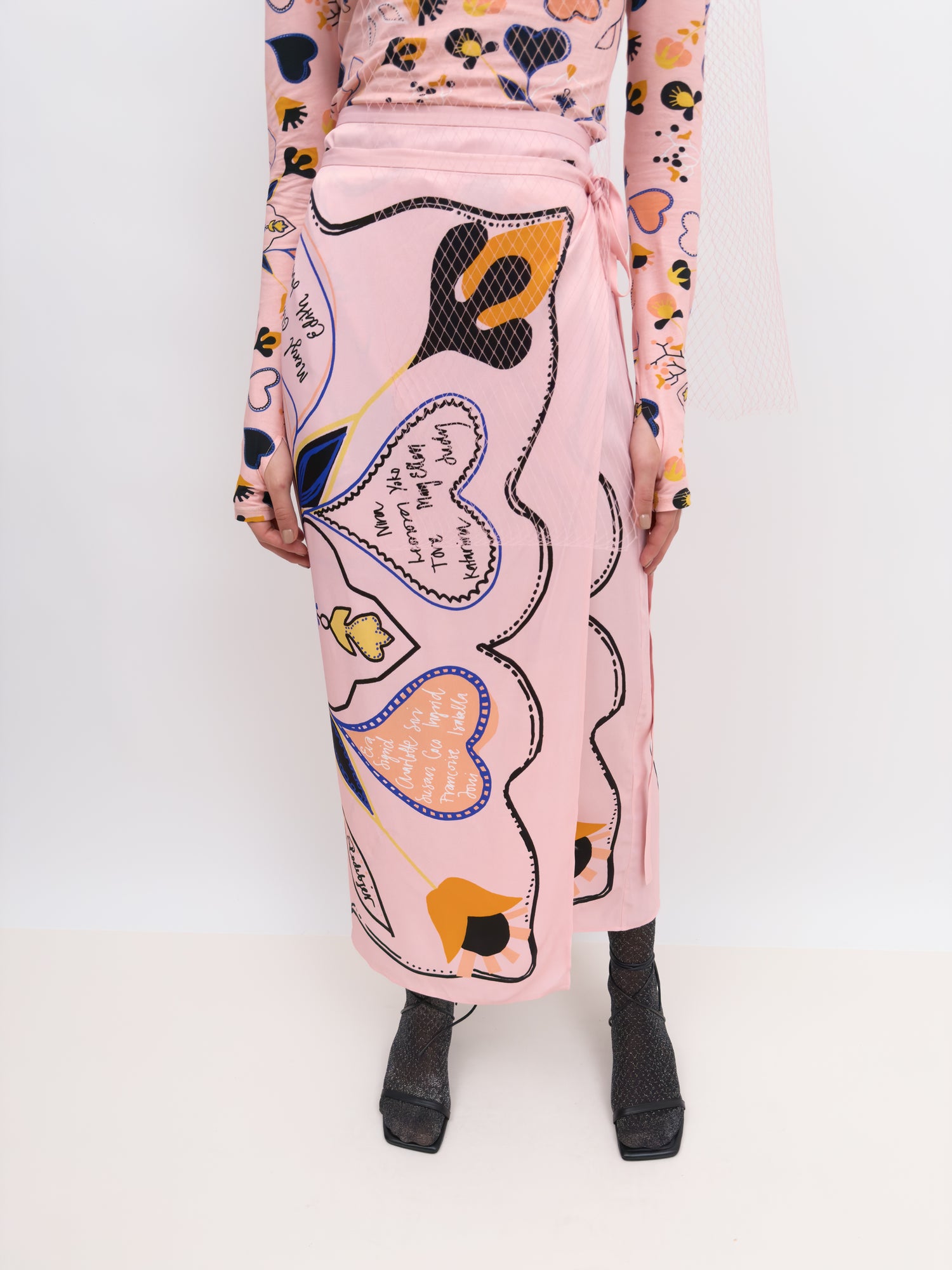 The Tove wrap skirt in Love Letter