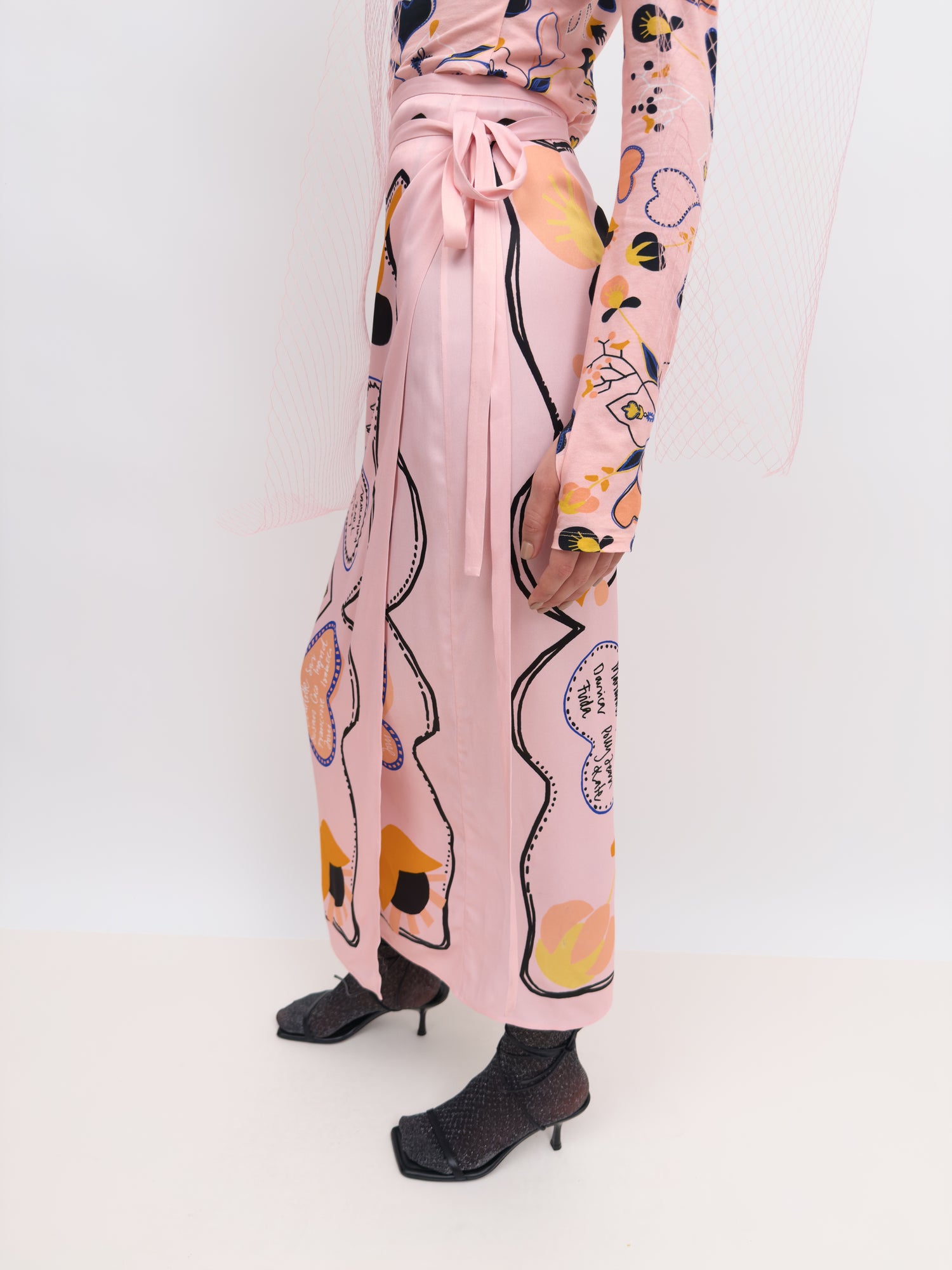 The Tove wrap skirt in Love Letter