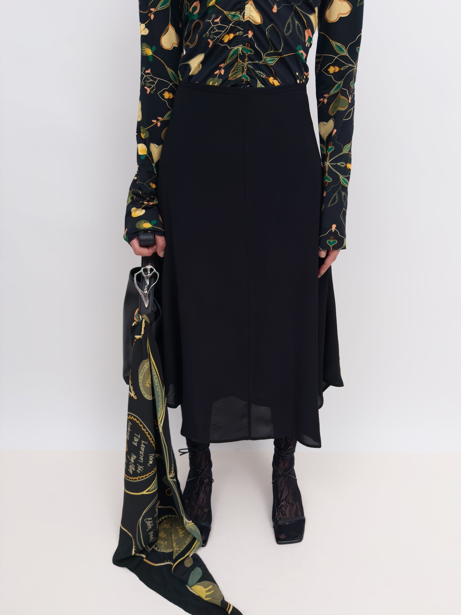 The Amalia fluid crepe skirt